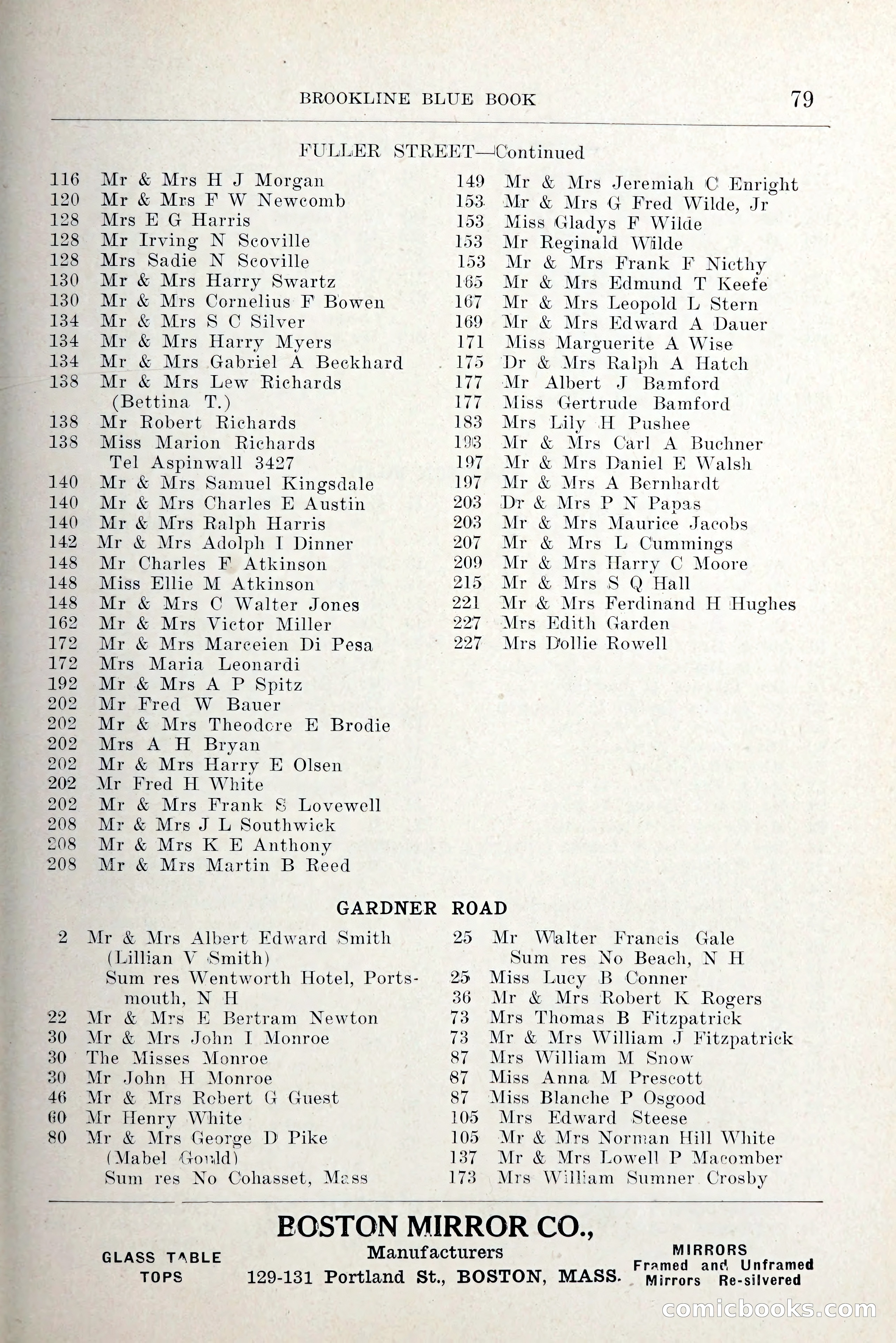 Blue Book of Brookline and Longwood — page 120 of 349