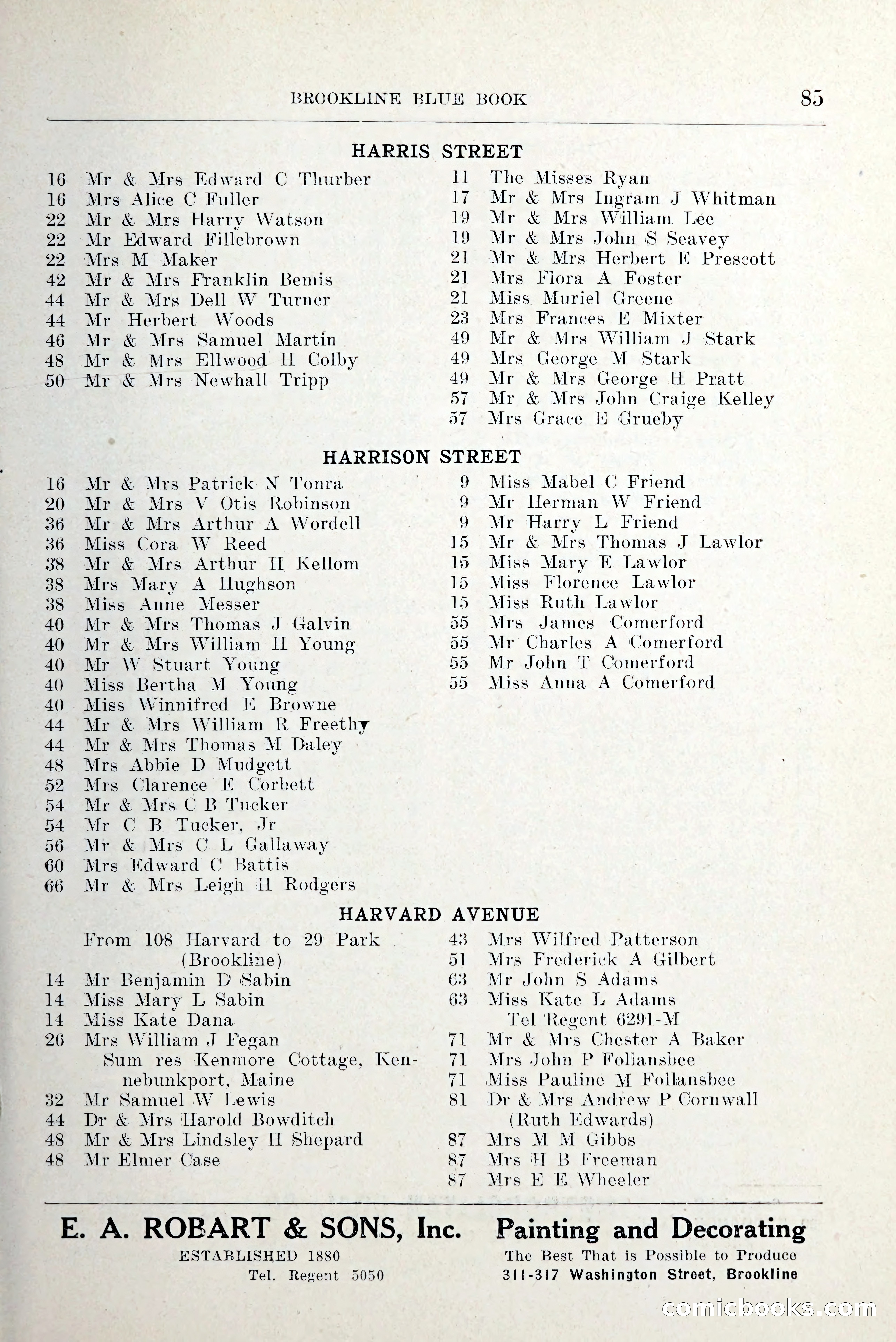 Blue Book of Brookline and Longwood — page 126 of 349
