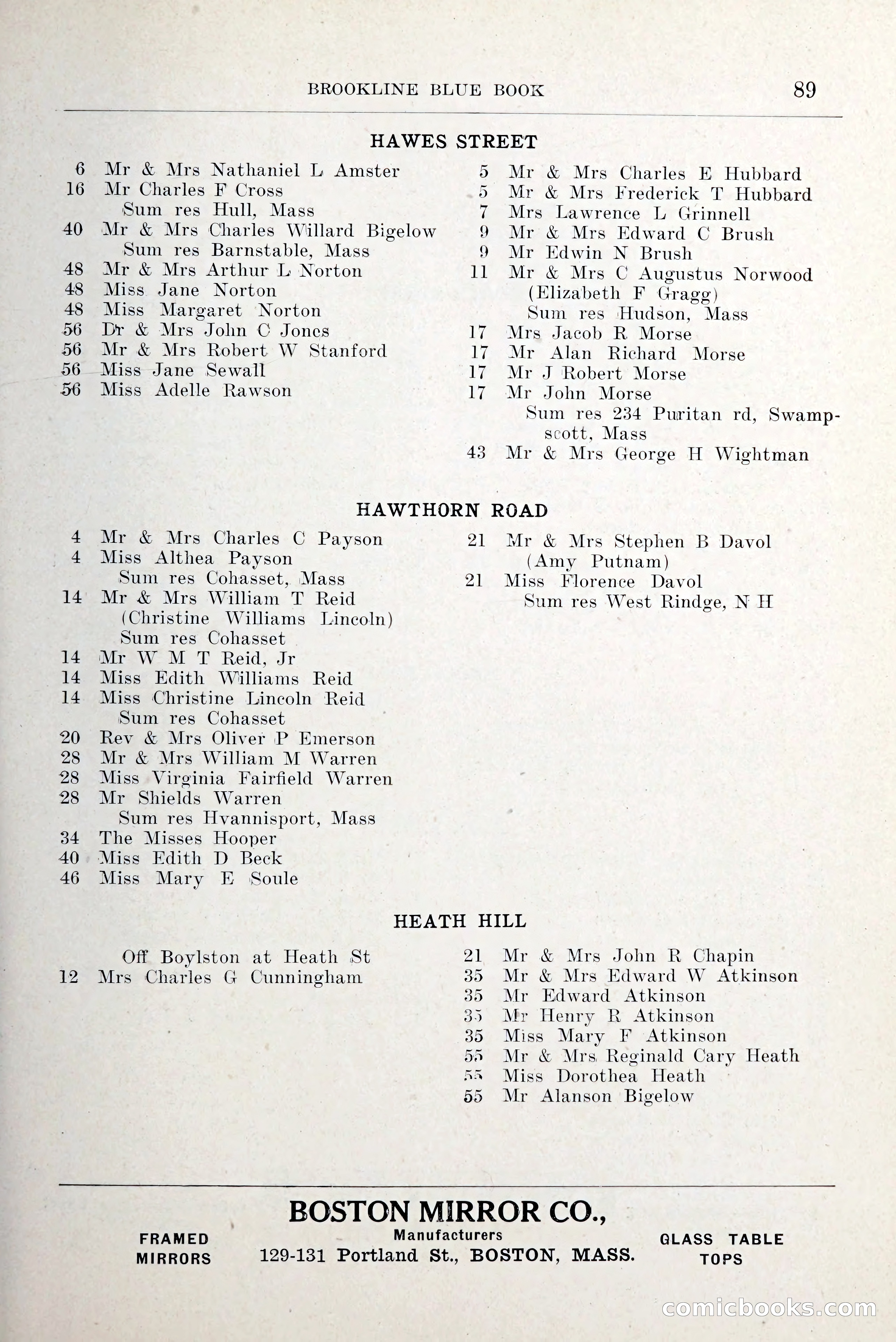Blue Book of Brookline and Longwood — page 130 of 349