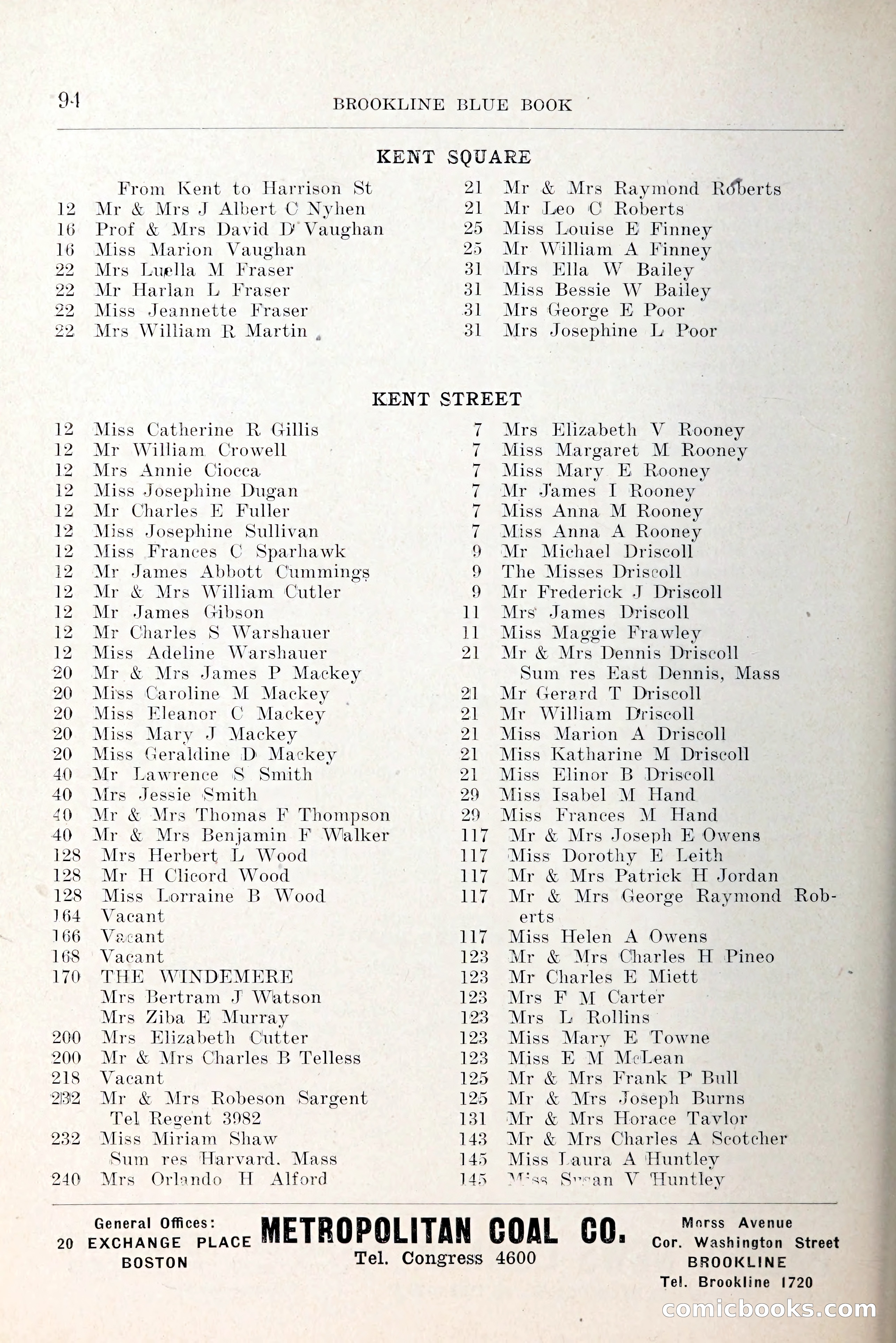 Blue Book of Brookline and Longwood — page 135 of 349