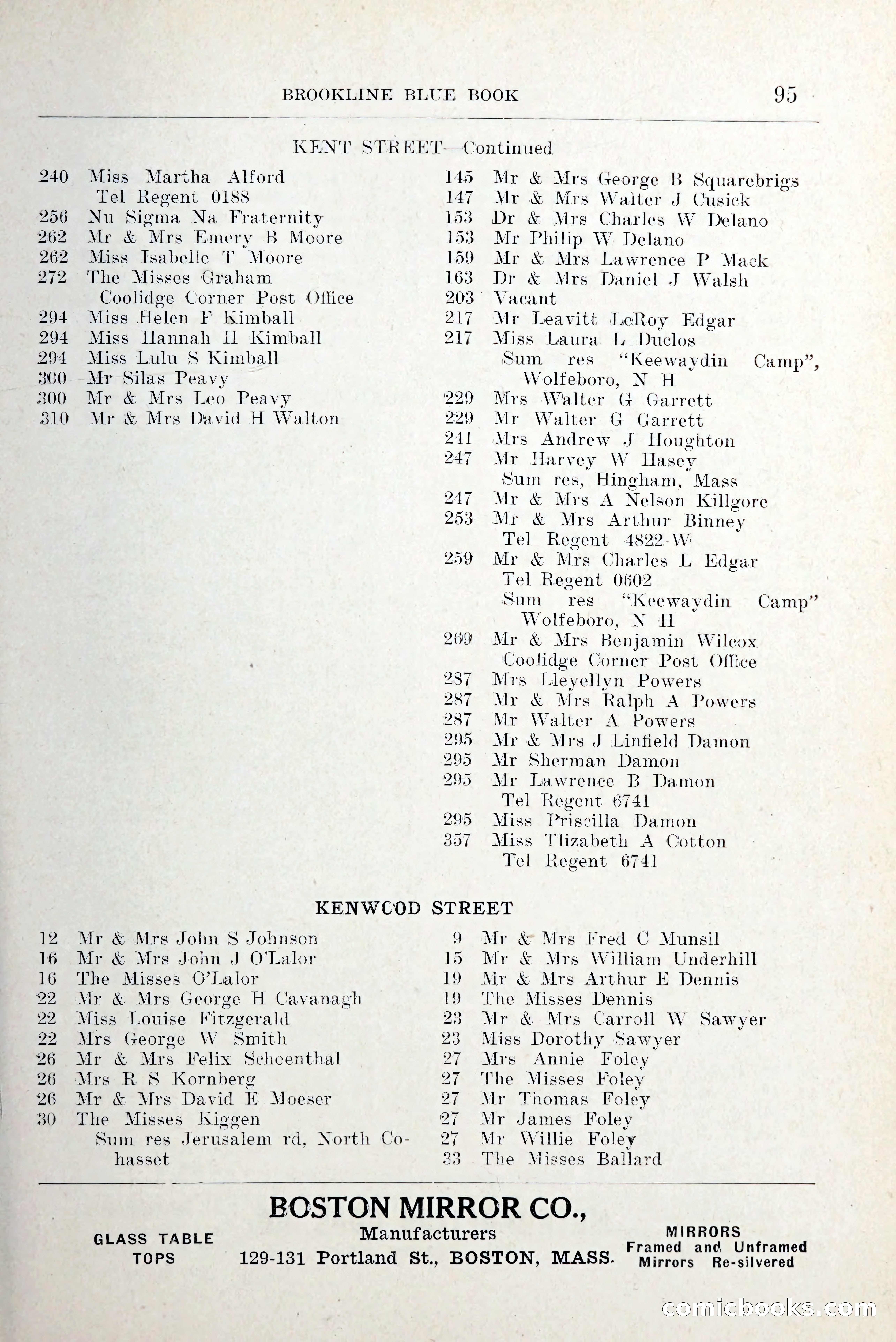 Blue Book of Brookline and Longwood — page 136 of 349