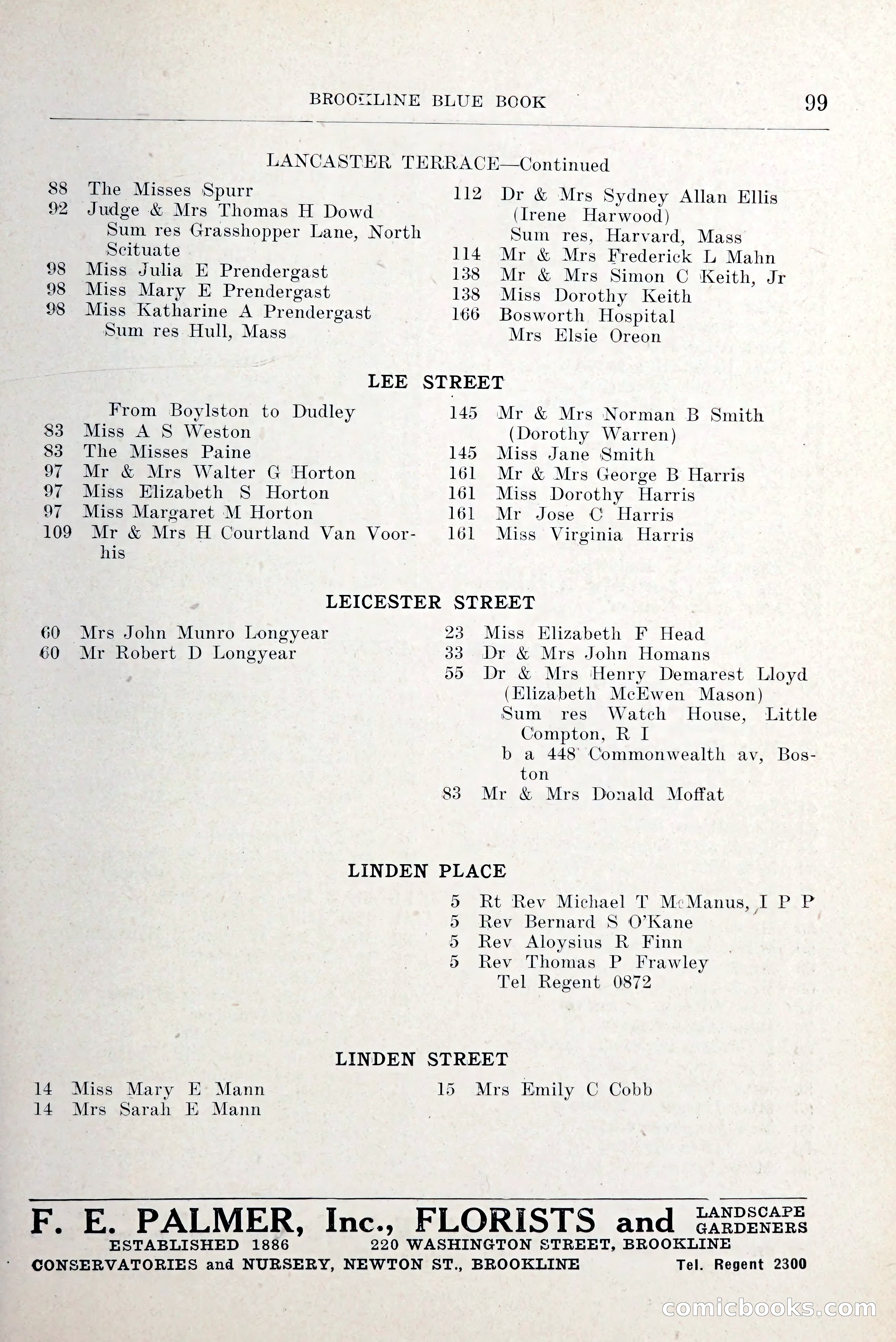 Blue Book of Brookline and Longwood — page 140 of 349