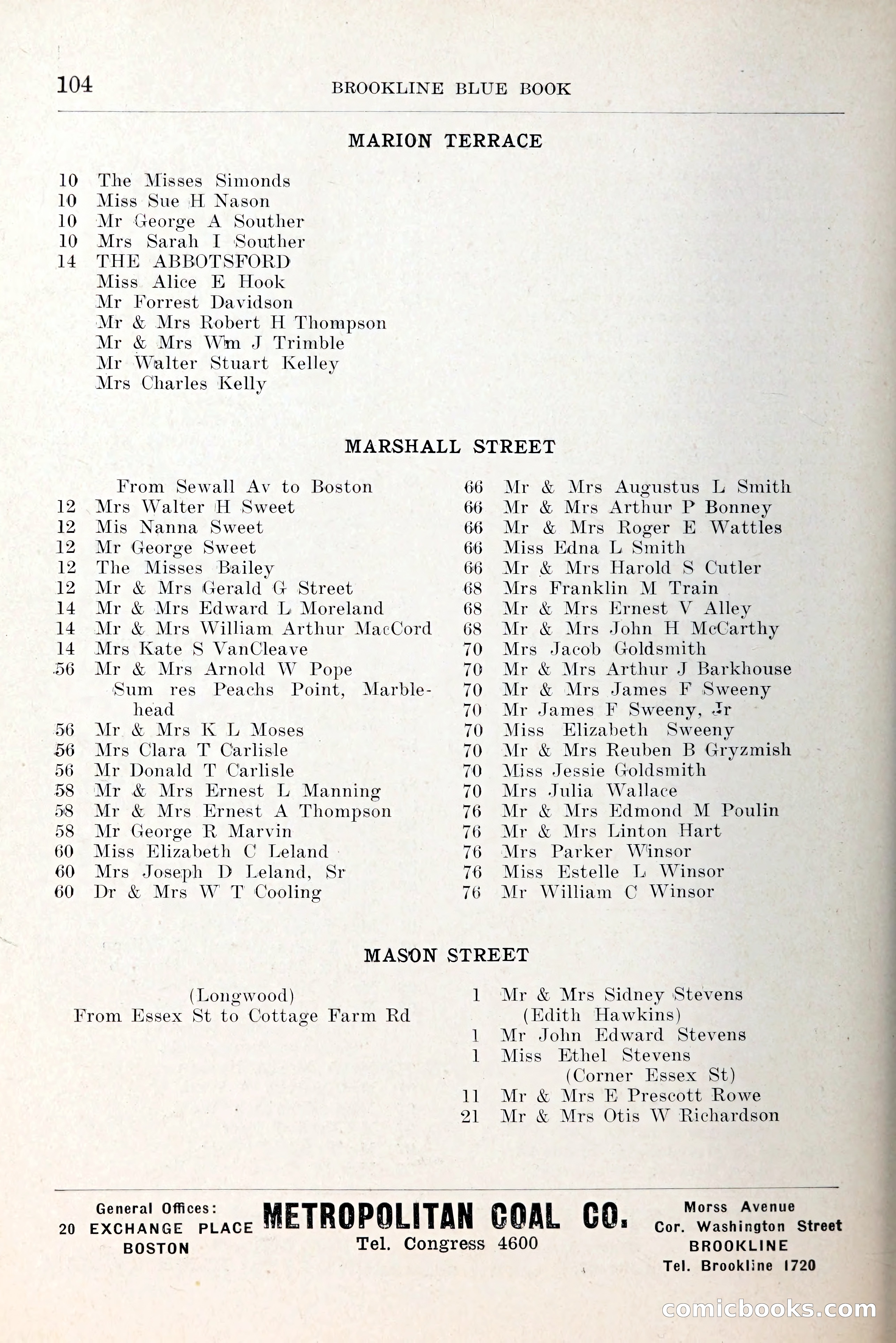 Blue Book of Brookline and Longwood — page 145 of 349