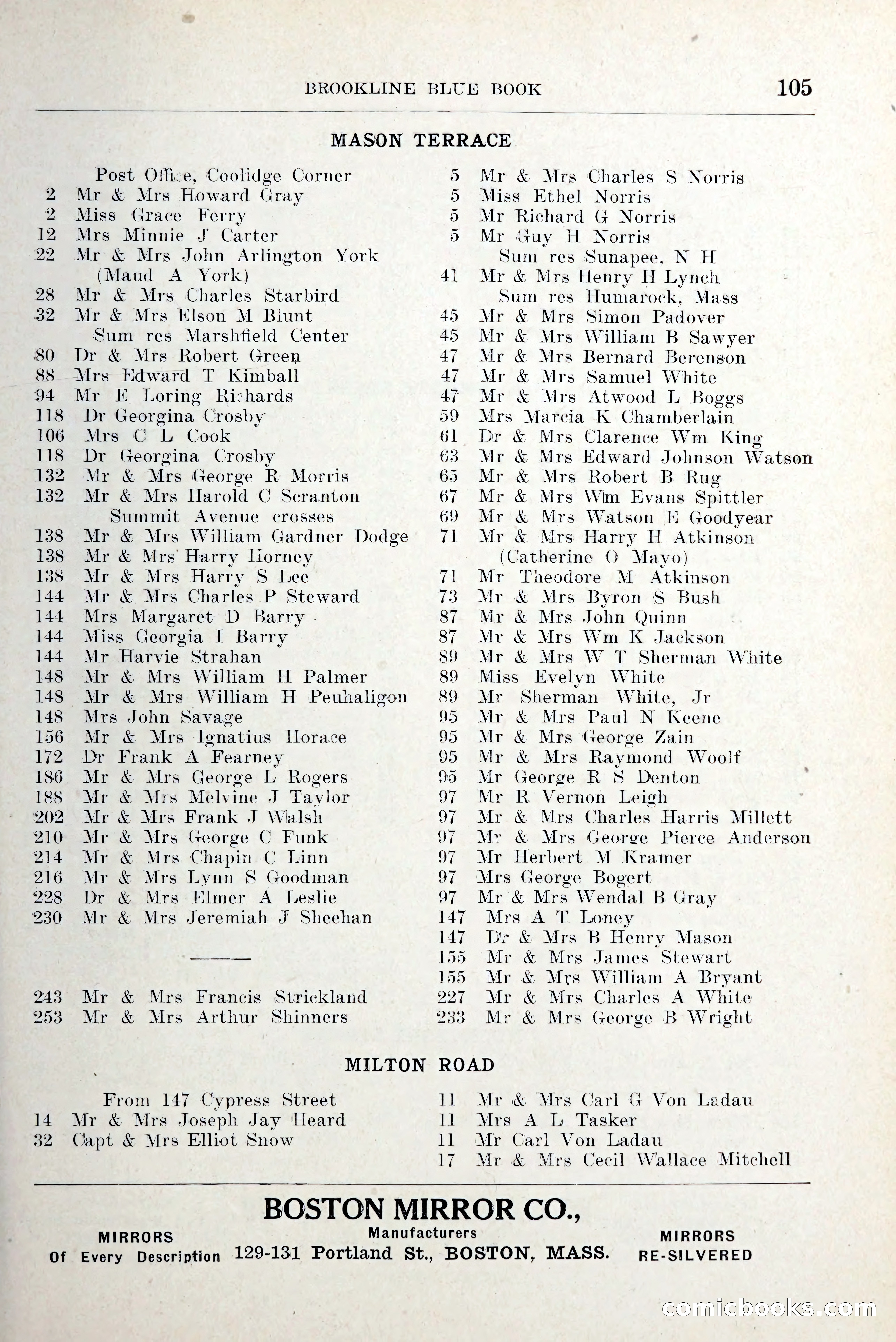 Blue Book of Brookline and Longwood — page 146 of 349