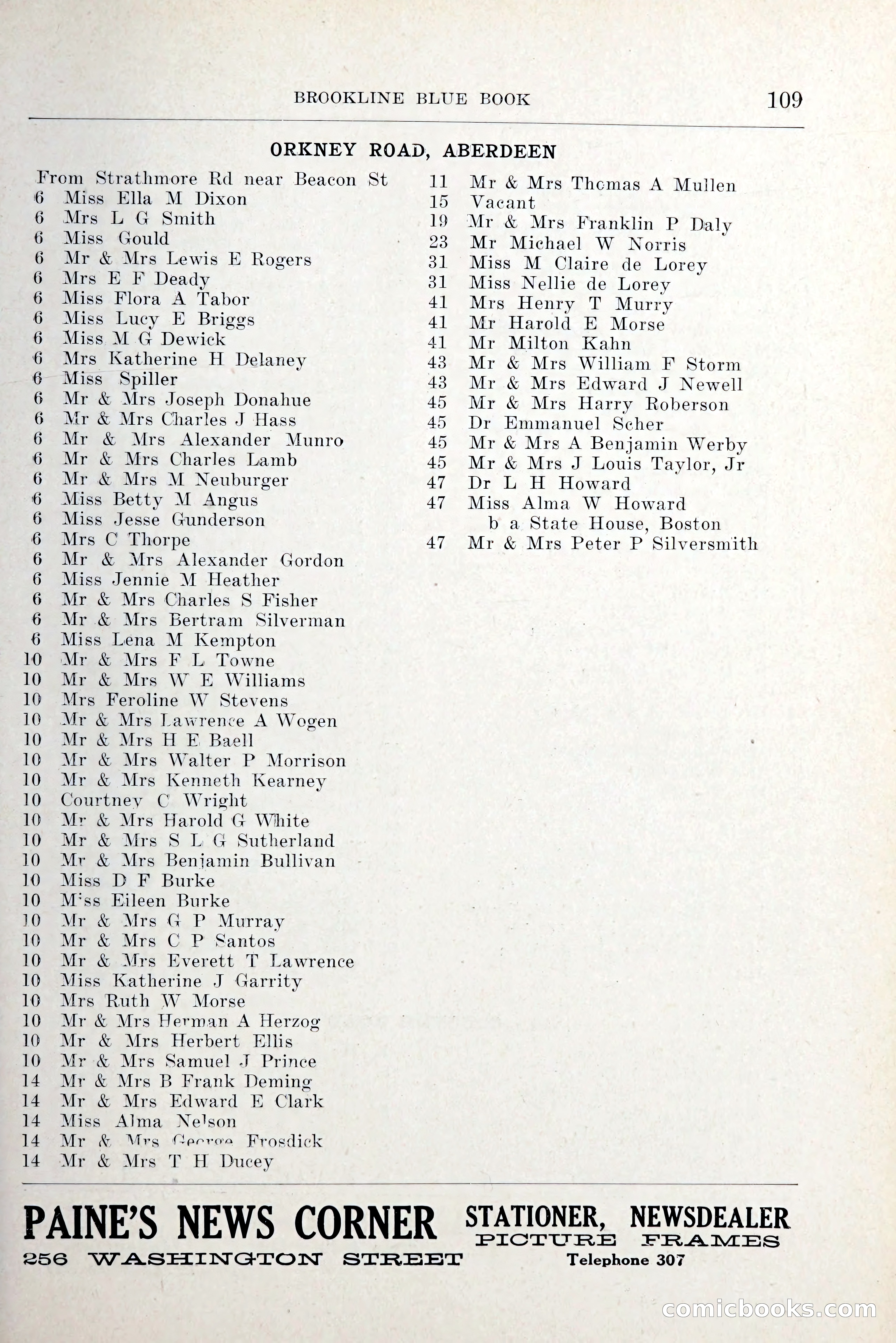 Blue Book of Brookline and Longwood — page 150 of 349