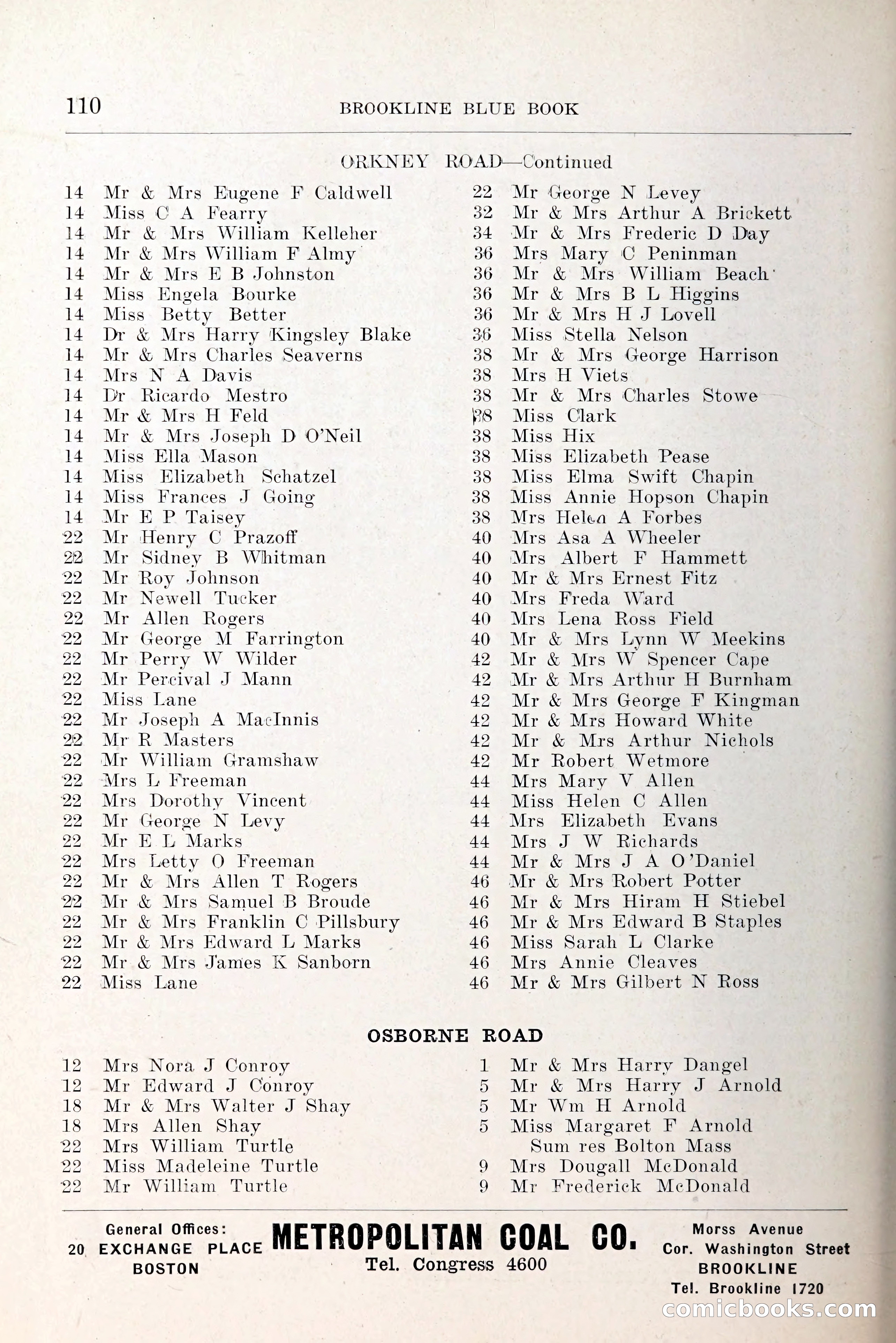 Blue Book of Brookline and Longwood — page 151 of 349