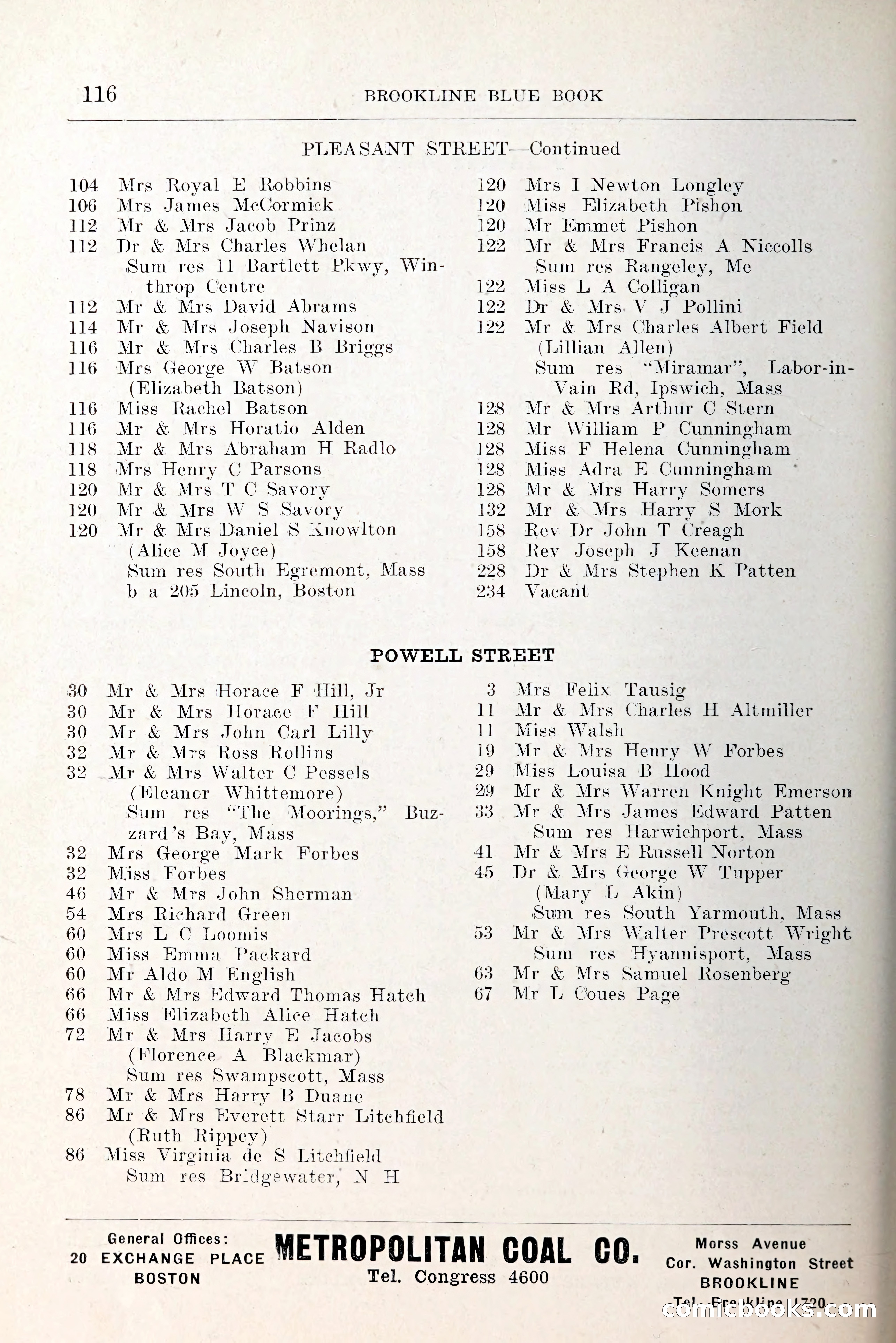 Blue Book of Brookline and Longwood — page 157 of 349