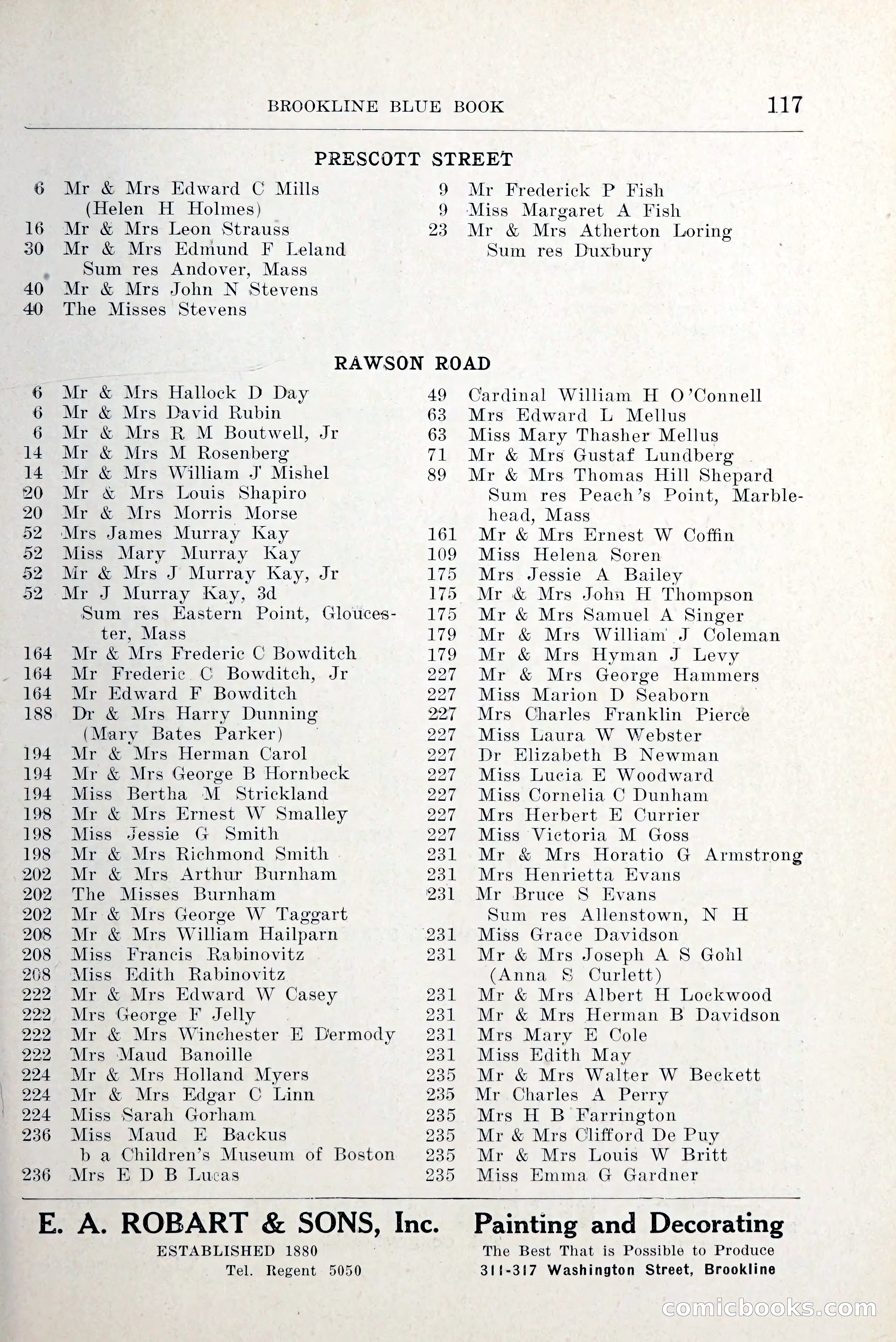 Blue Book of Brookline and Longwood — page 158 of 349