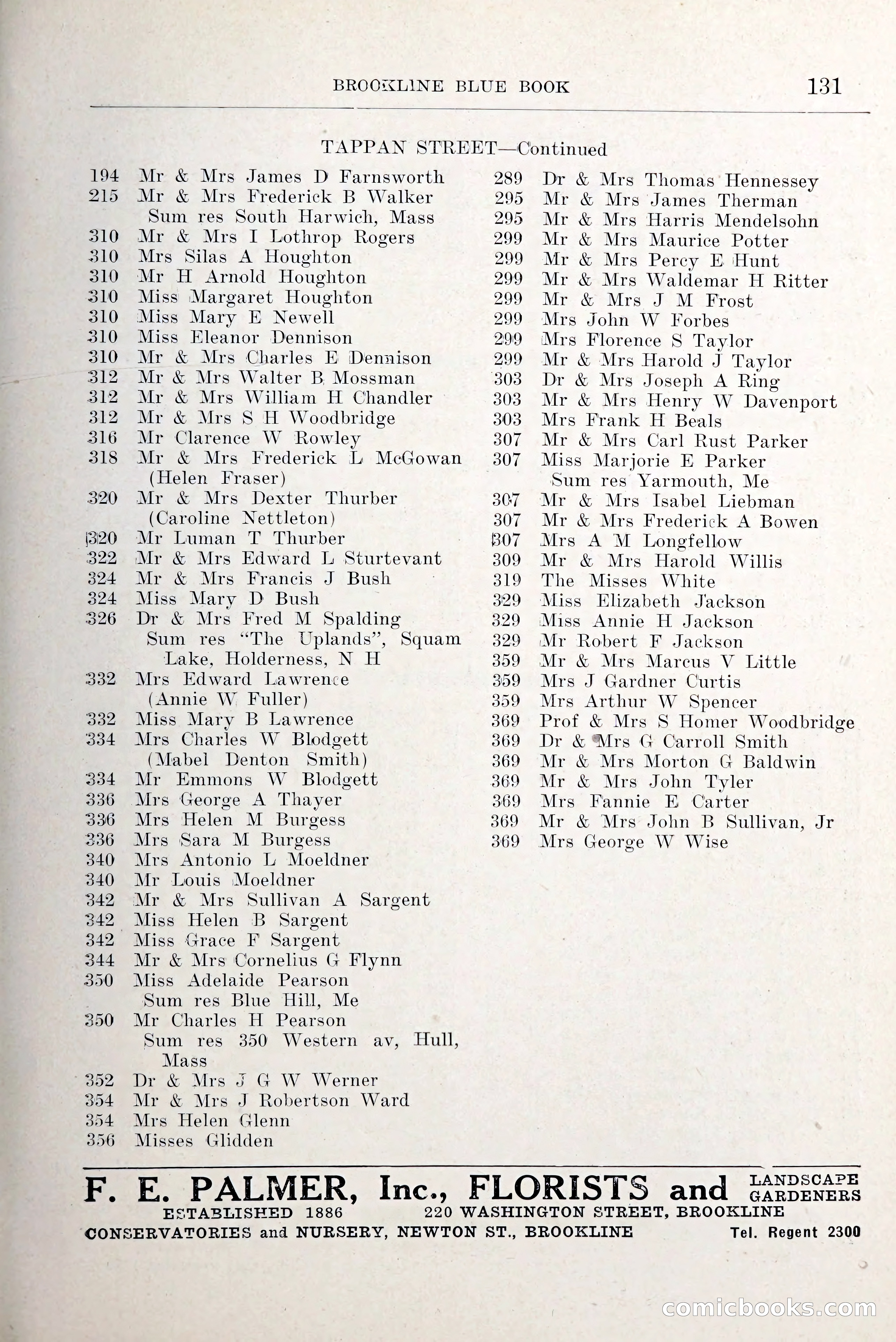 Blue Book of Brookline and Longwood — page 174 of 349