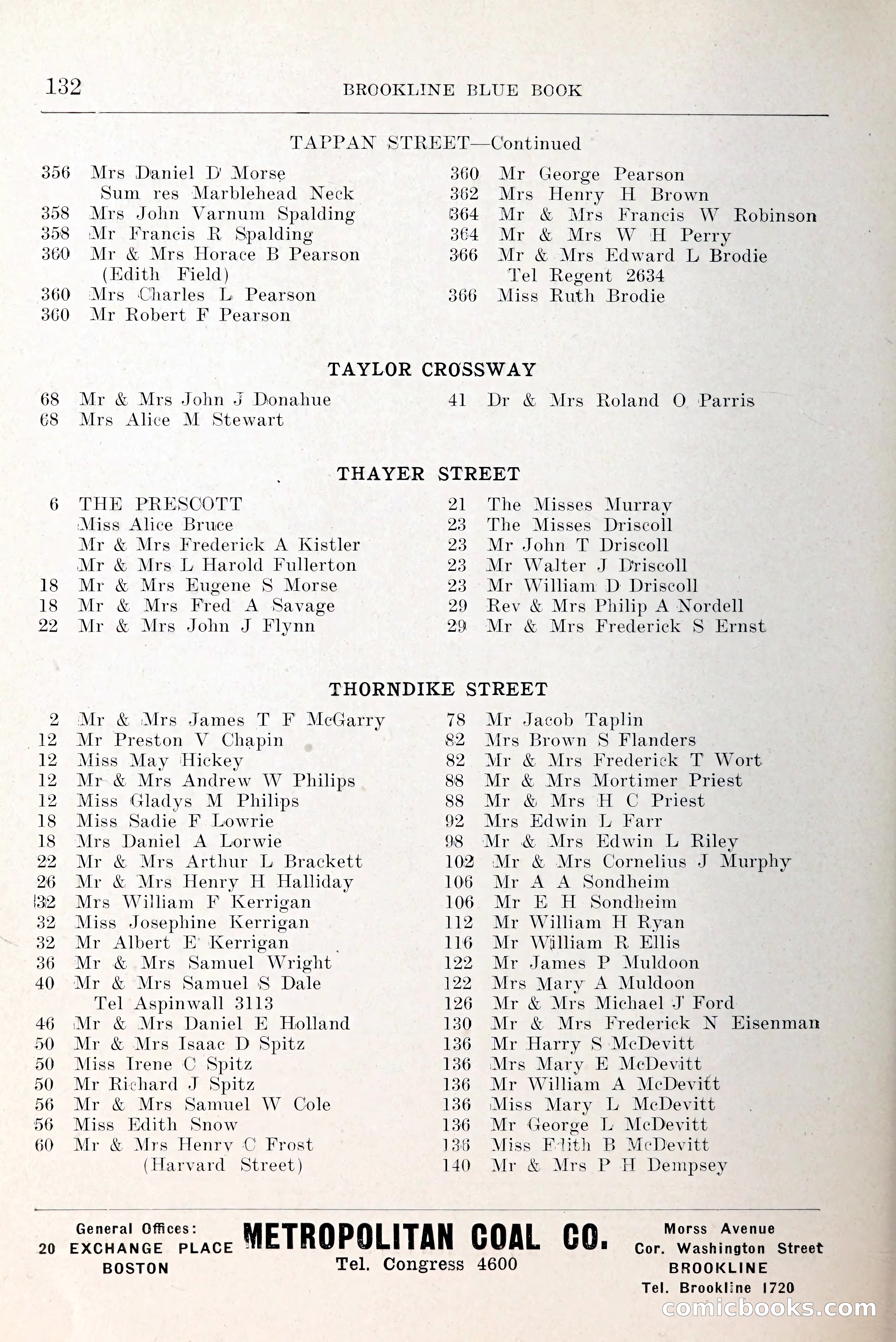 Blue Book of Brookline and Longwood — page 175 of 349