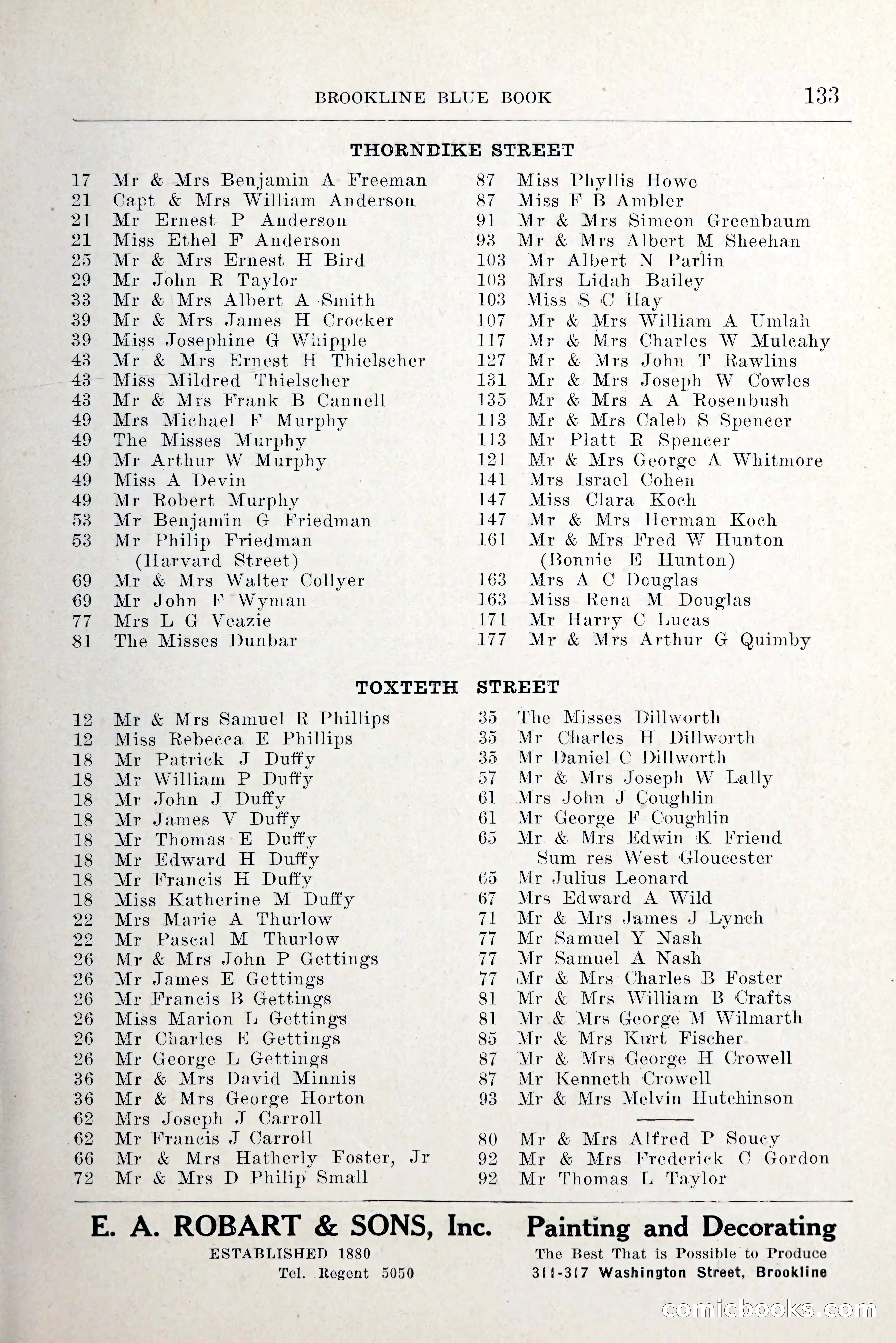 Blue Book of Brookline and Longwood — page 176 of 349
