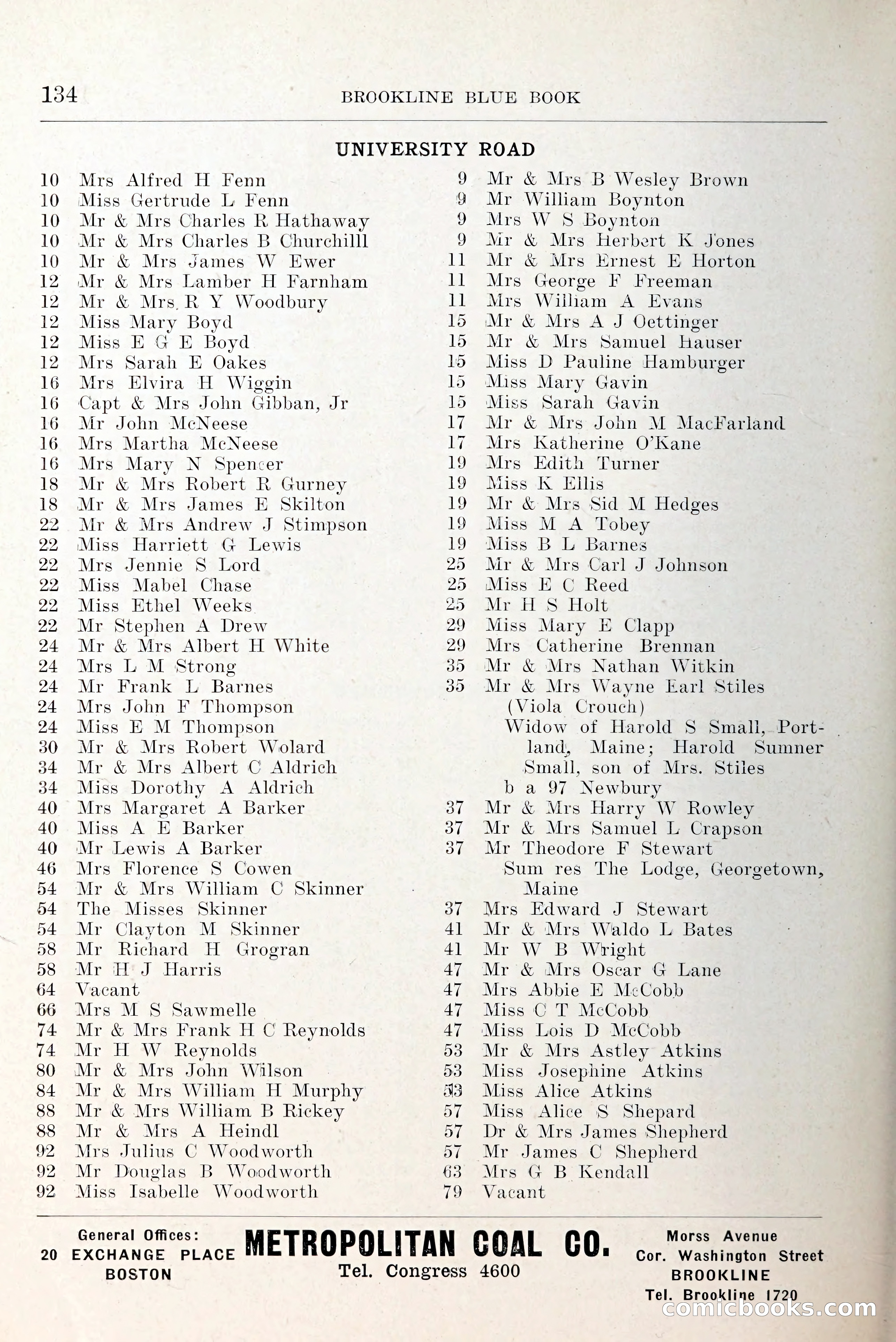 Blue Book of Brookline and Longwood — page 177 of 349