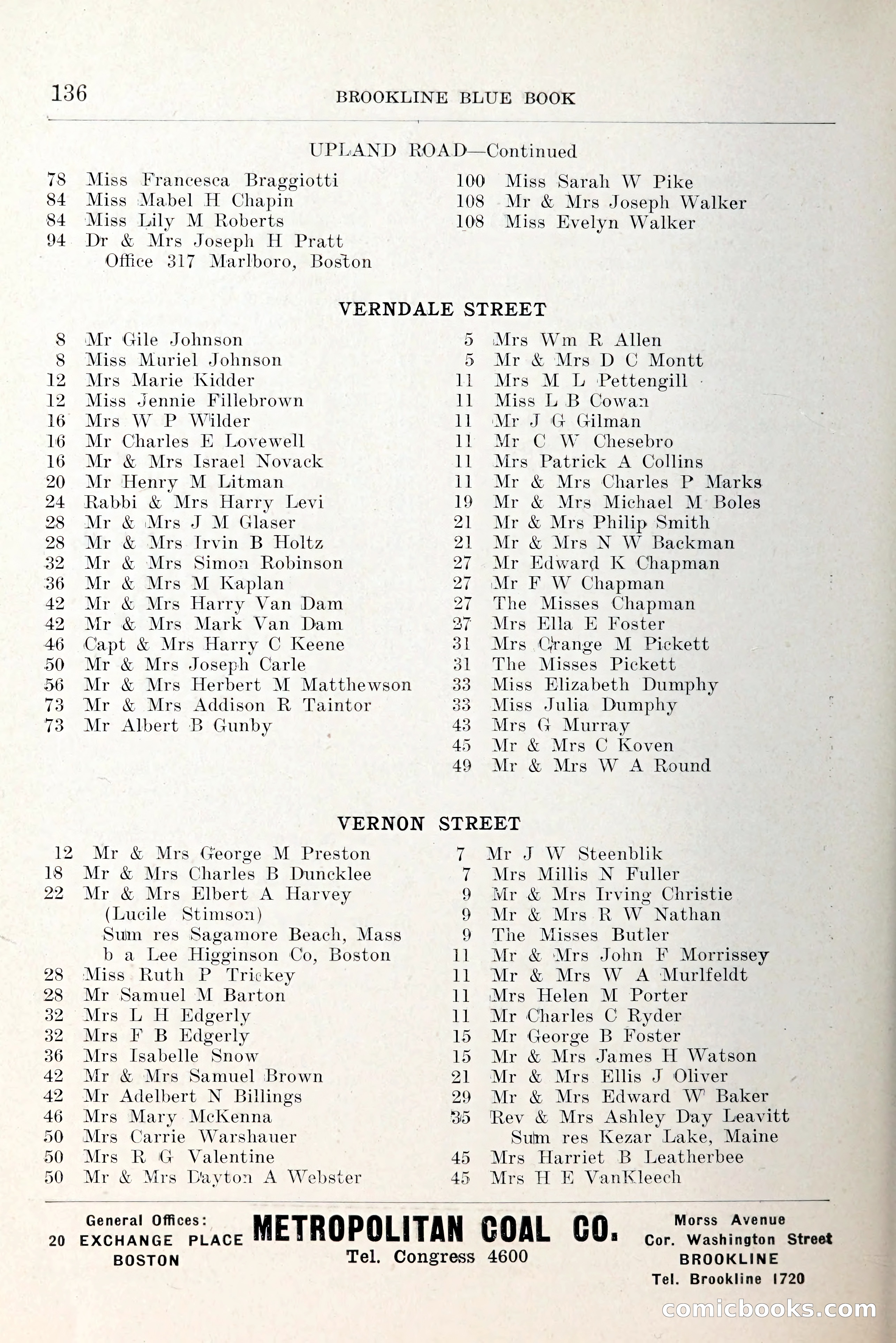 Blue Book of Brookline and Longwood — page 179 of 349