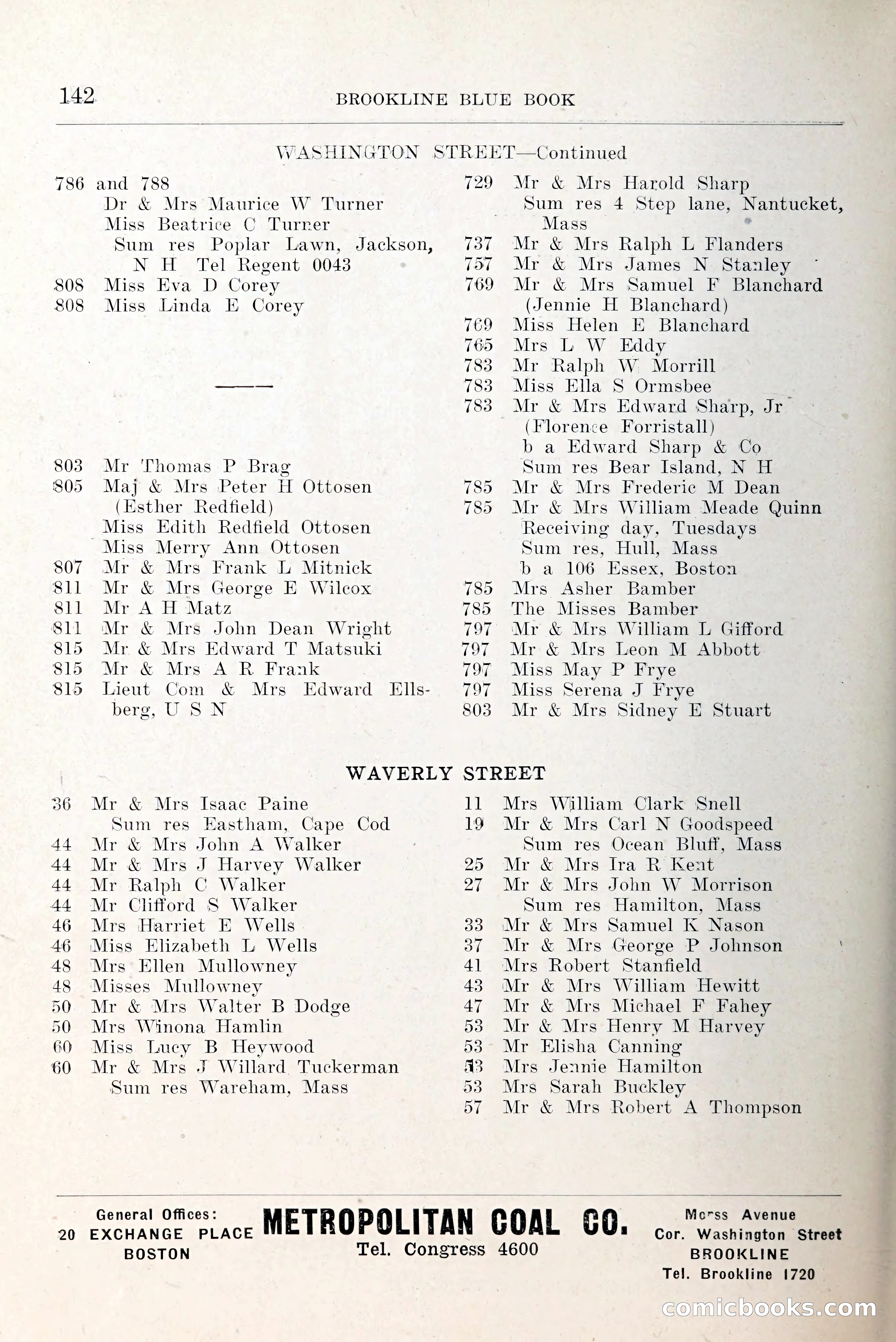 Blue Book of Brookline and Longwood — page 185 of 349