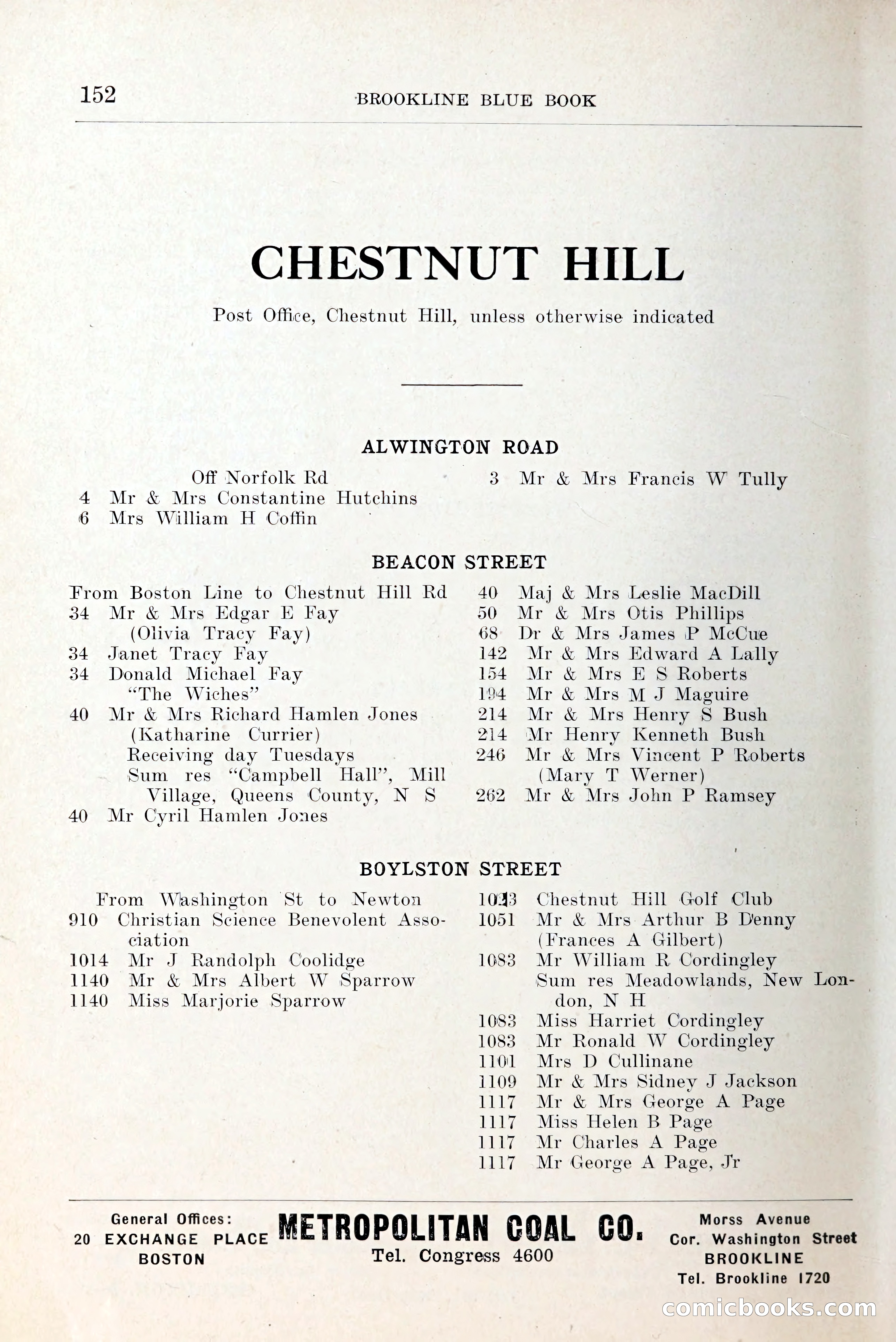 Blue Book of Brookline and Longwood — page 195 of 349