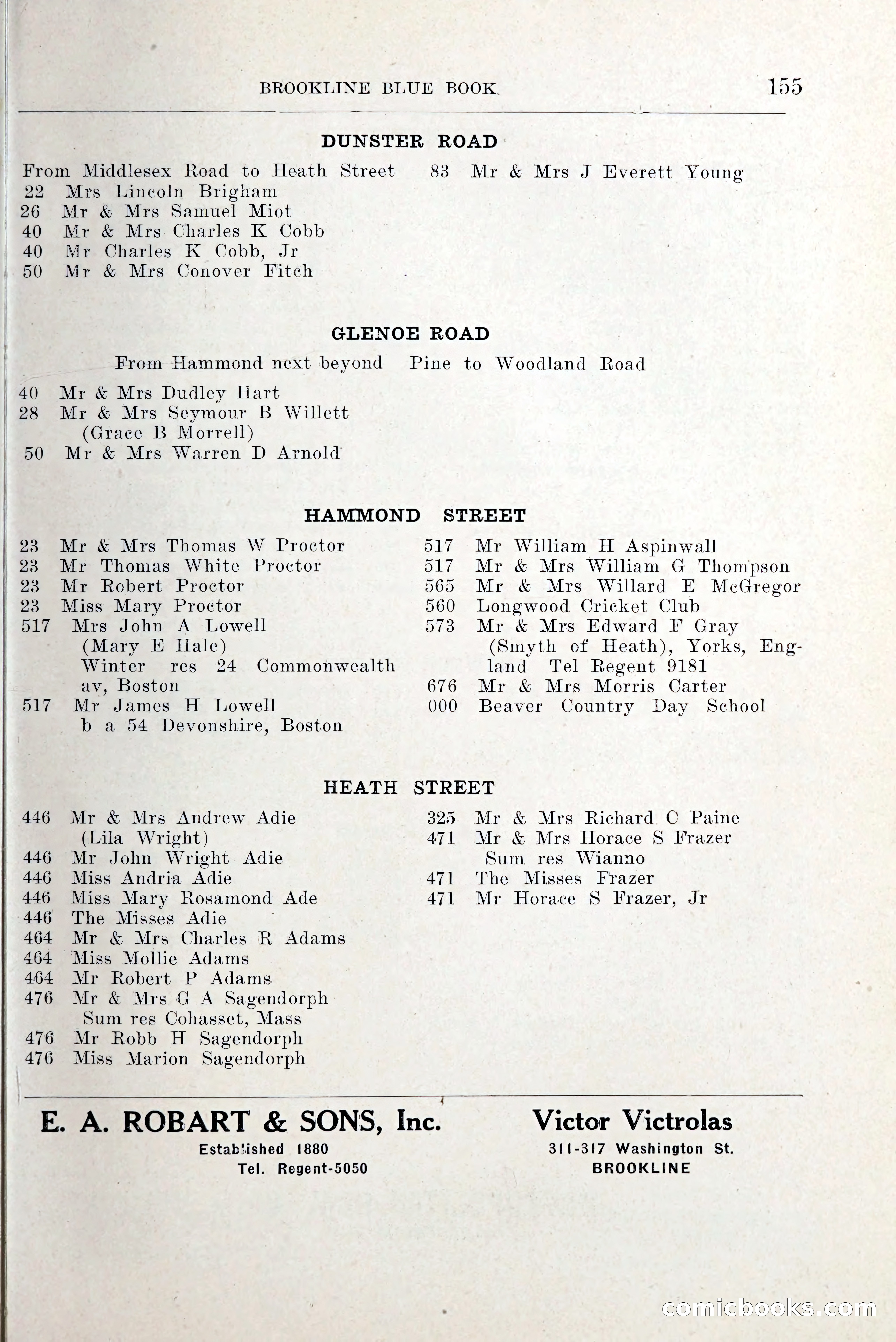 Blue Book of Brookline and Longwood — page 202 of 349
