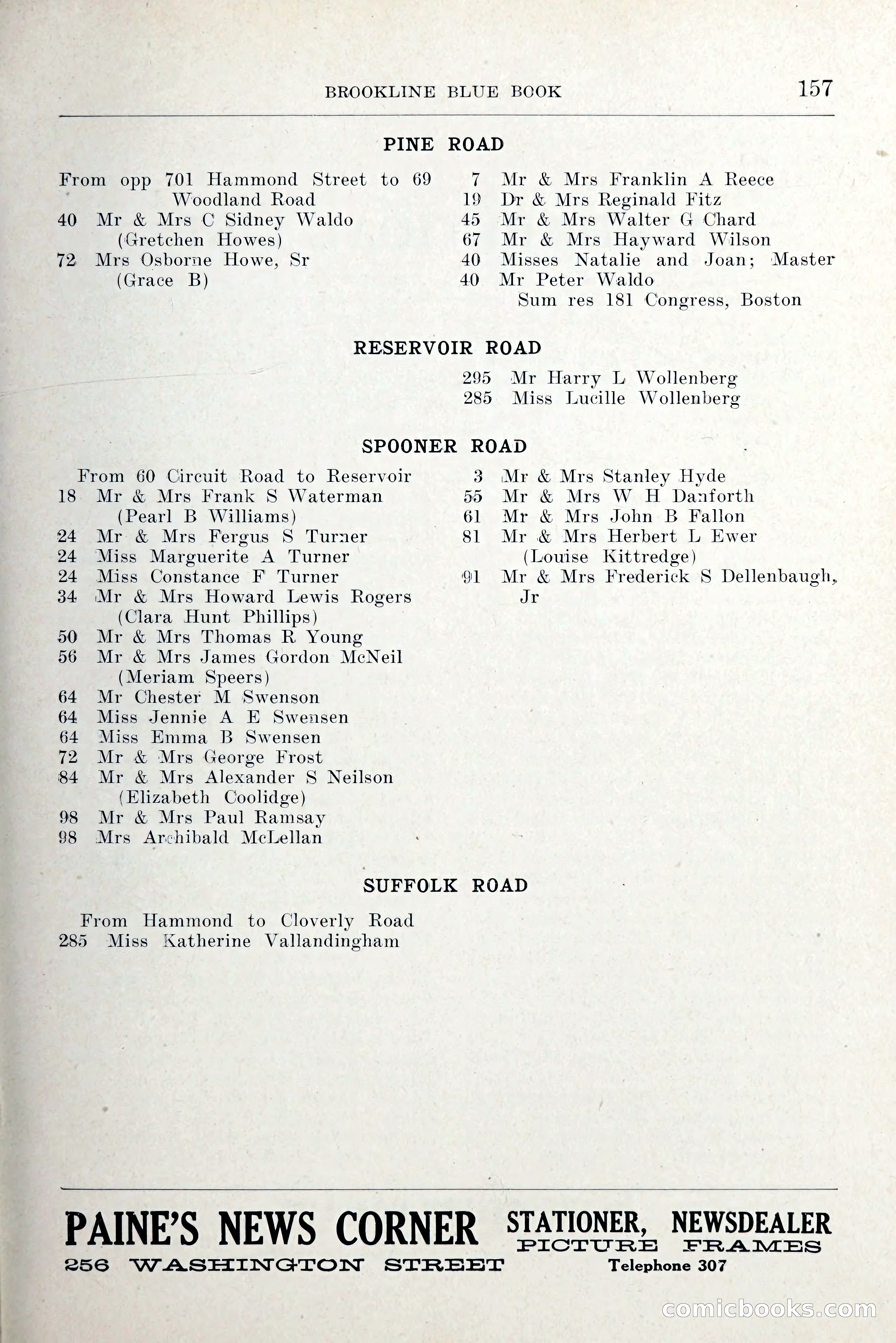 Blue Book of Brookline and Longwood — page 204 of 349