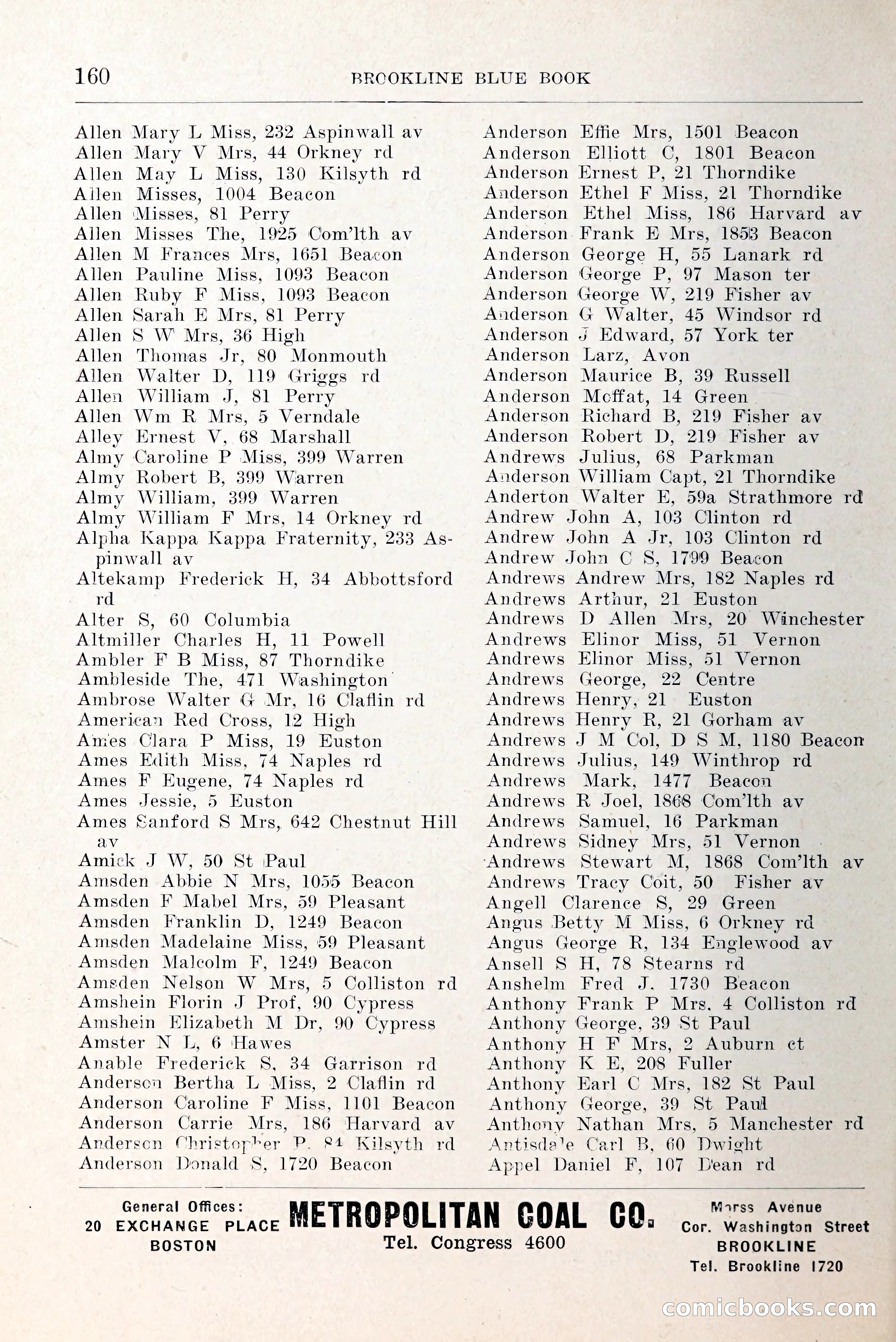 Blue Book of Brookline and Longwood — page 207 of 349
