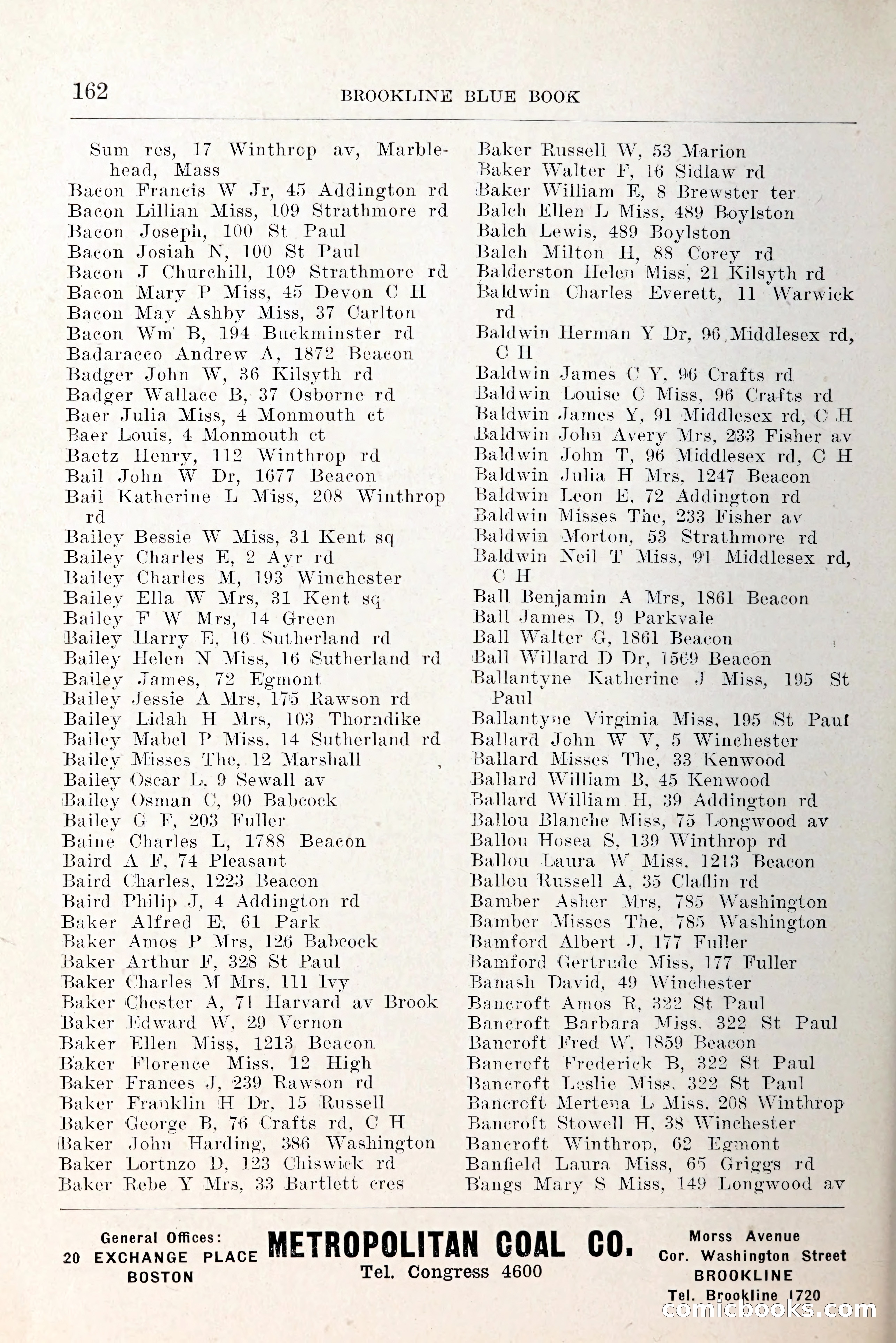 Blue Book of Brookline and Longwood — page 209 of 349