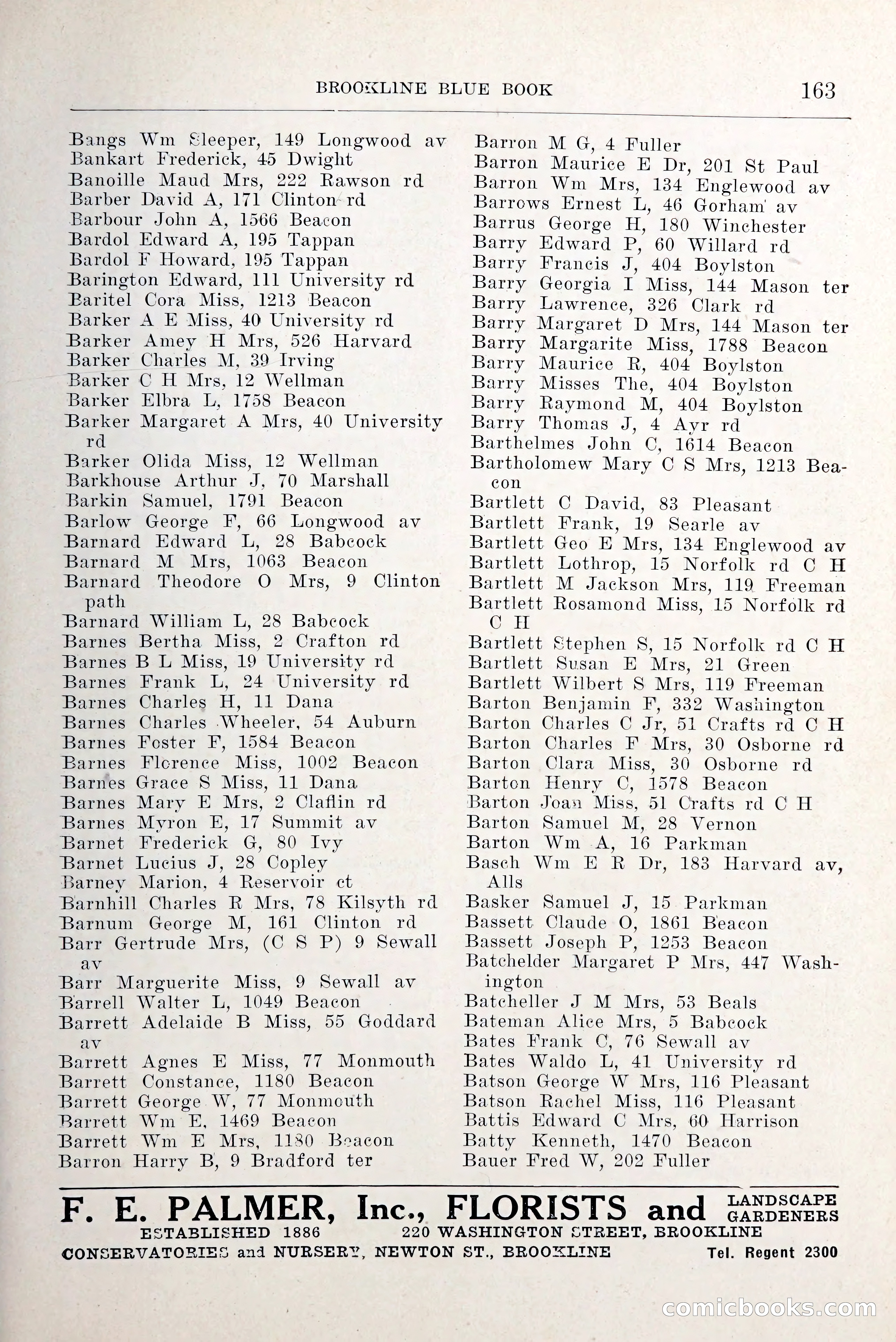 Blue Book of Brookline and Longwood — page 210 of 349