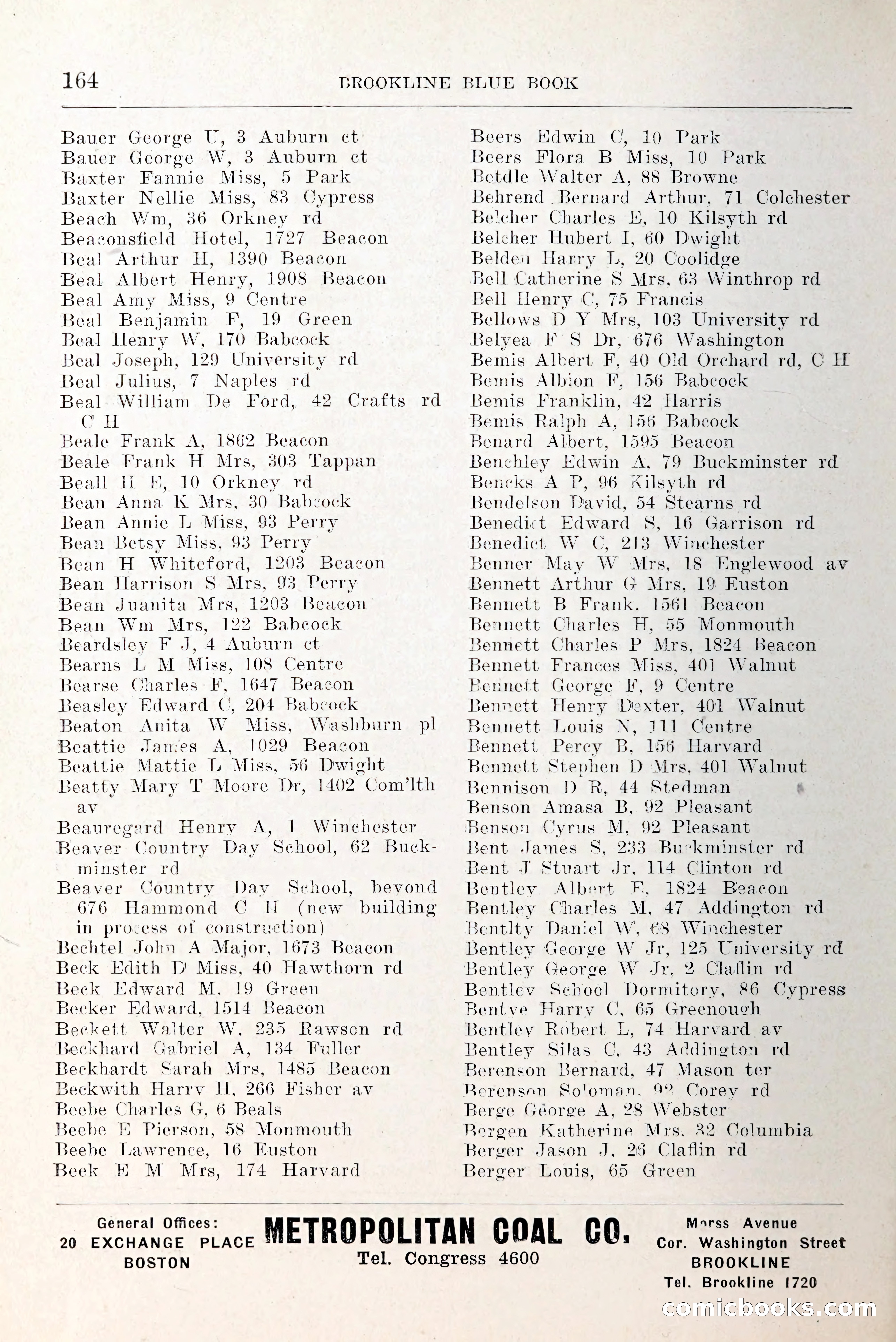 Blue Book of Brookline and Longwood — page 211 of 349