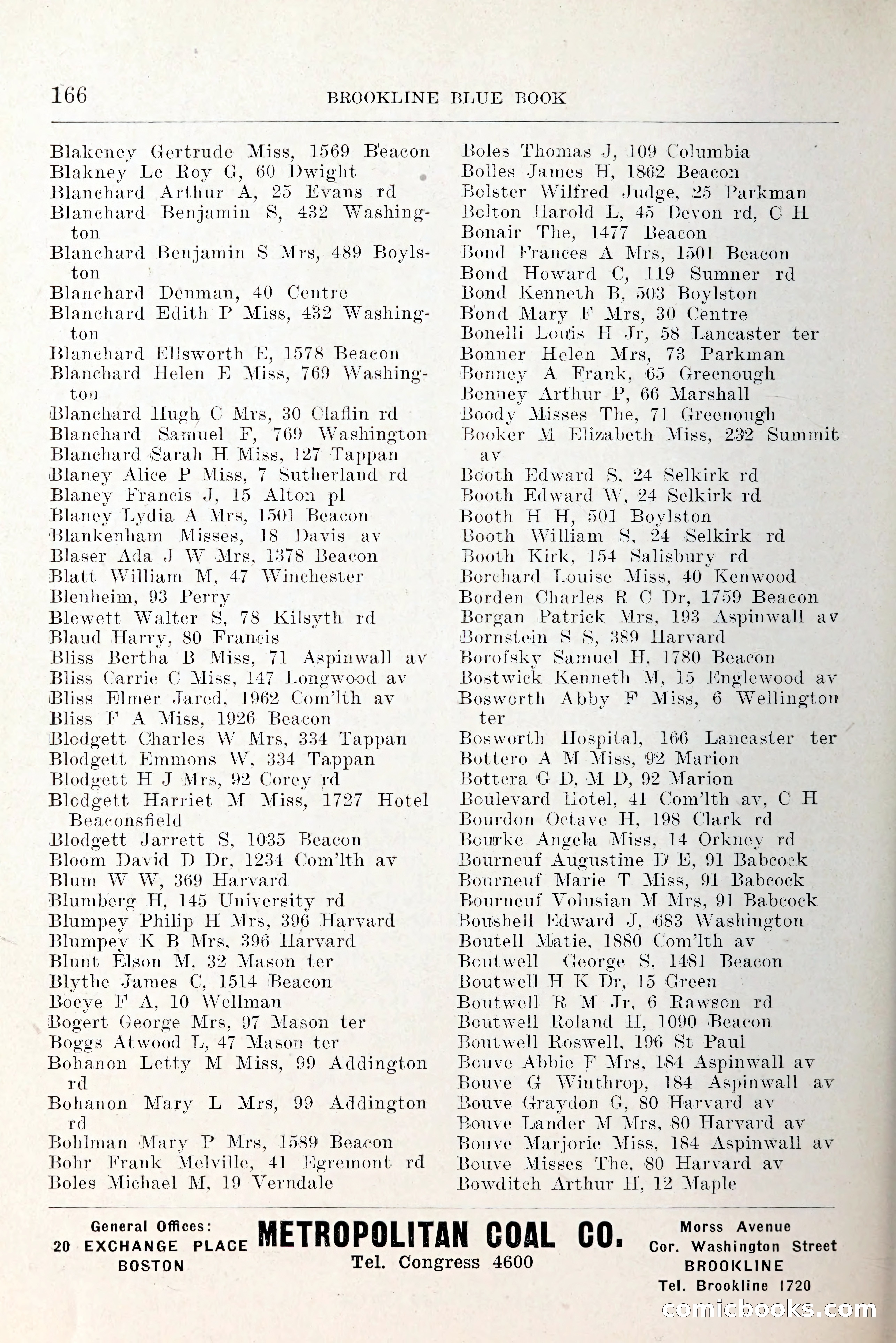 Blue Book of Brookline and Longwood — page 213 of 349