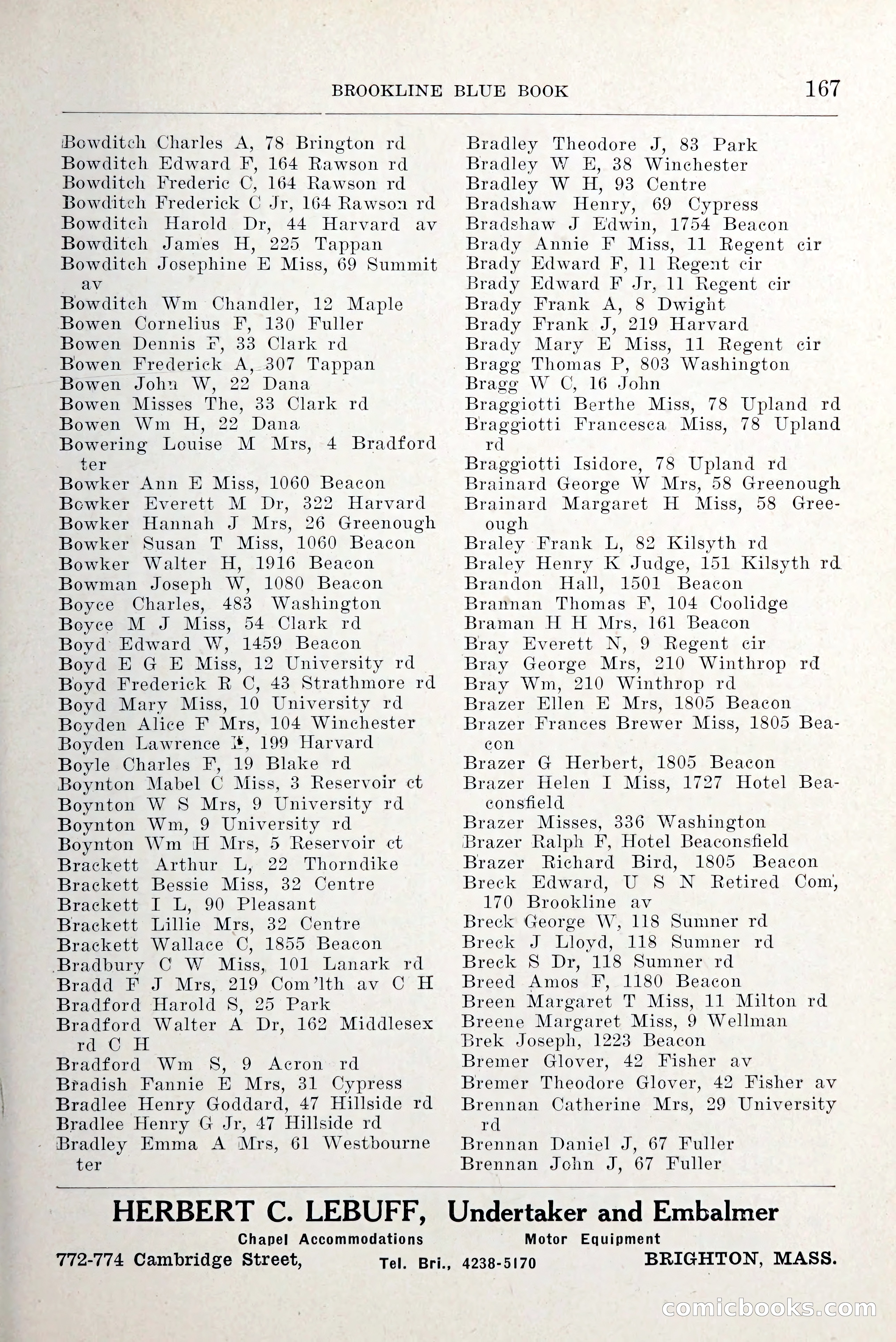 Blue Book of Brookline and Longwood — page 214 of 349