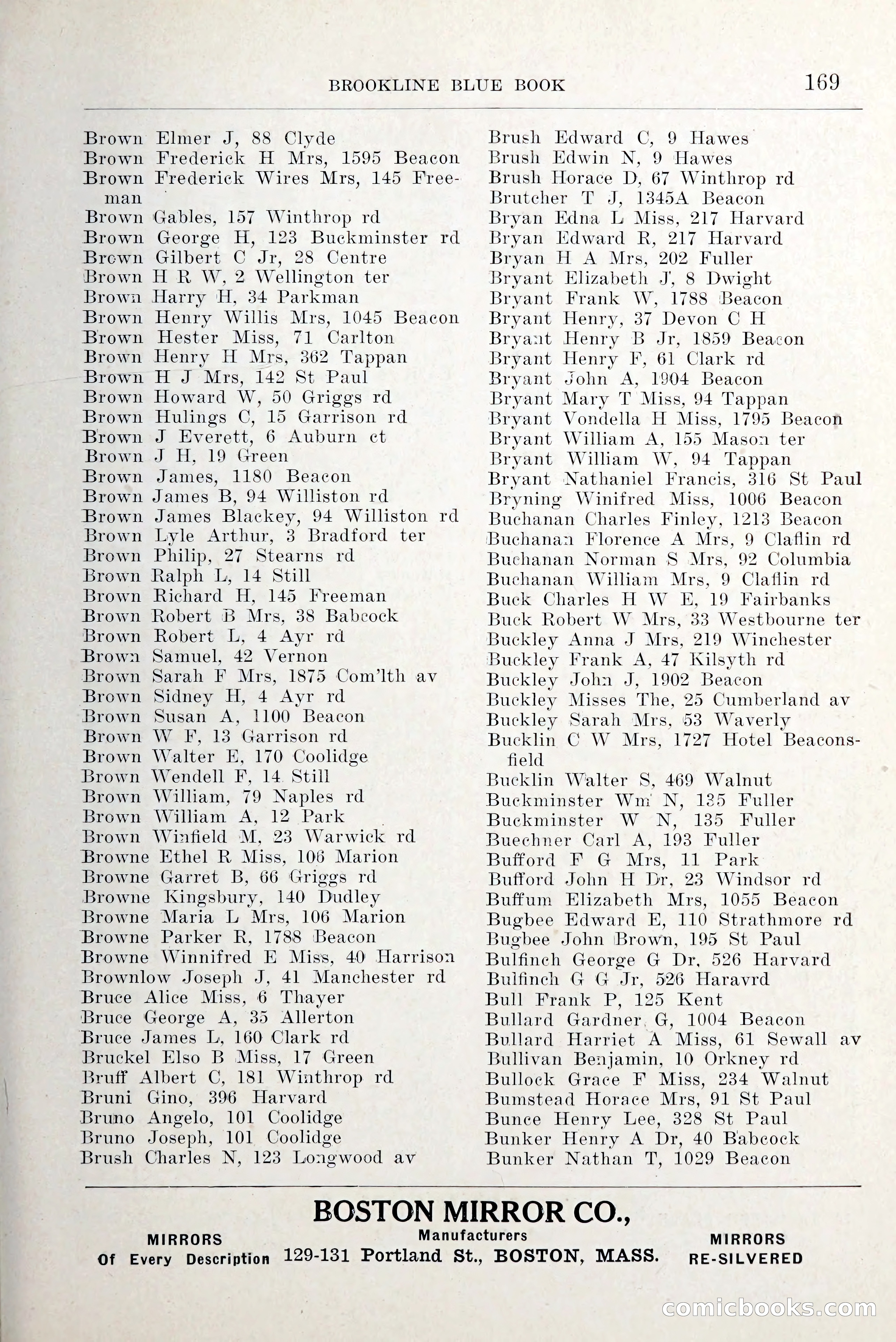 Blue Book of Brookline and Longwood — page 216 of 349