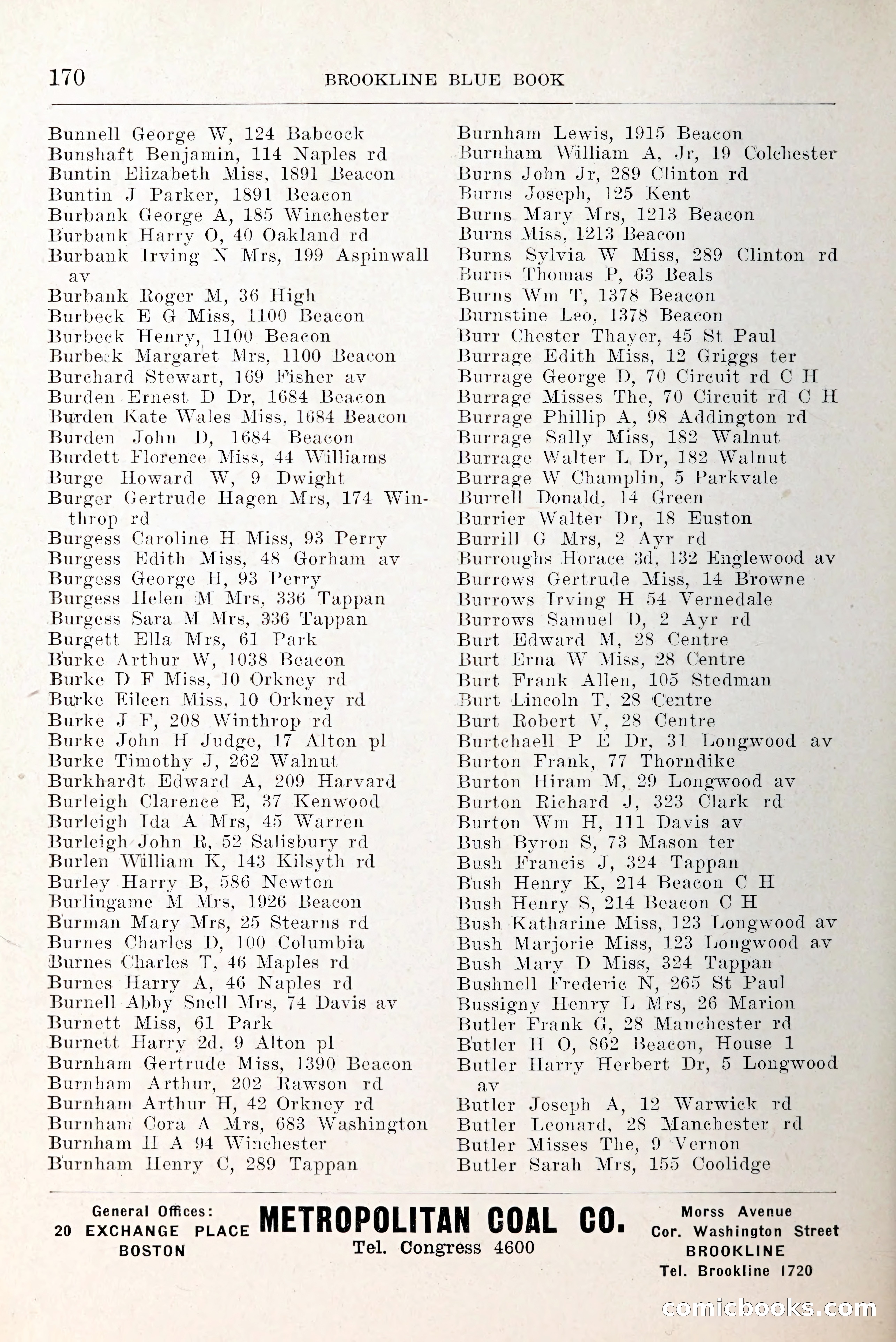 Blue Book of Brookline and Longwood — page 217 of 349