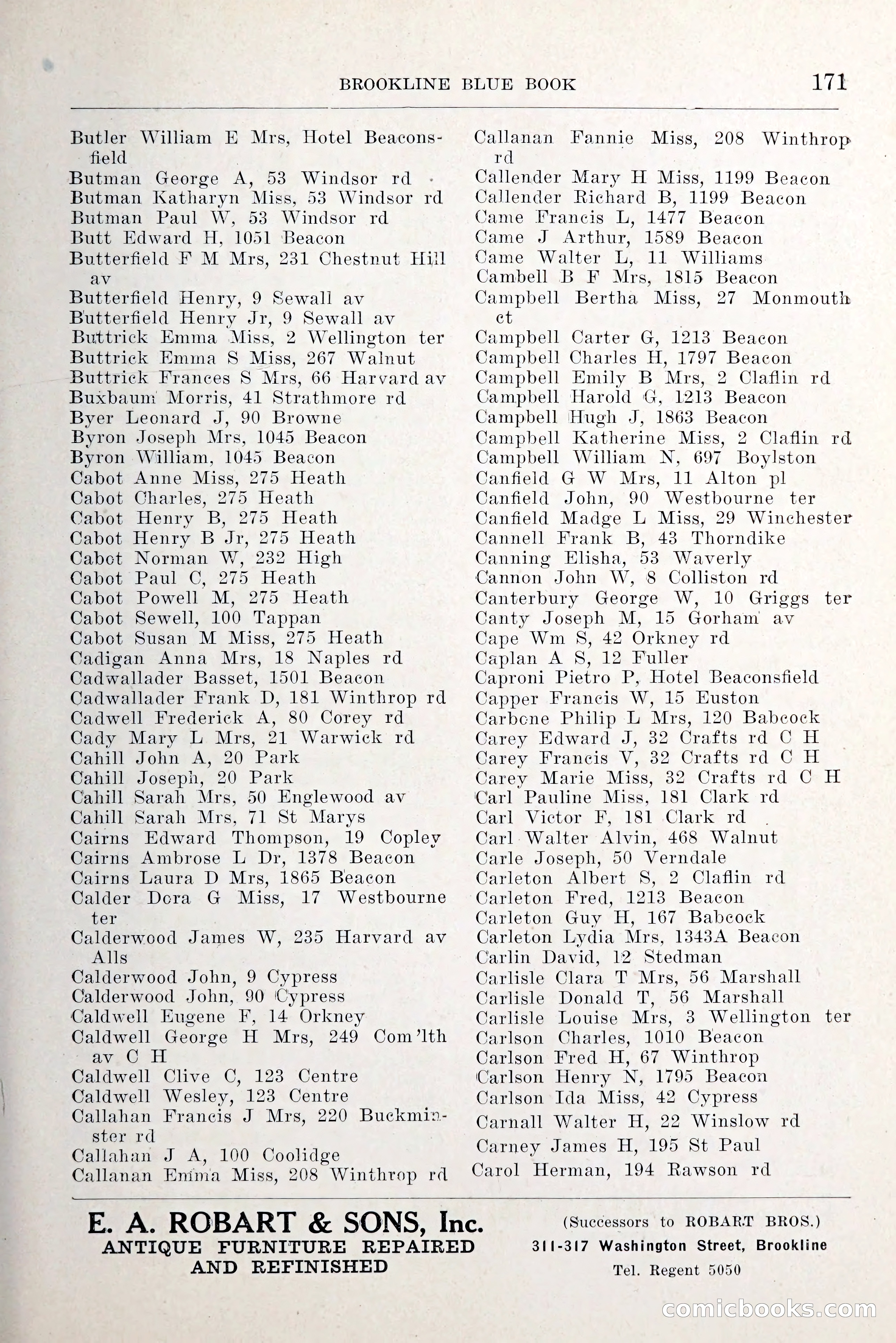 Blue Book of Brookline and Longwood — page 218 of 349