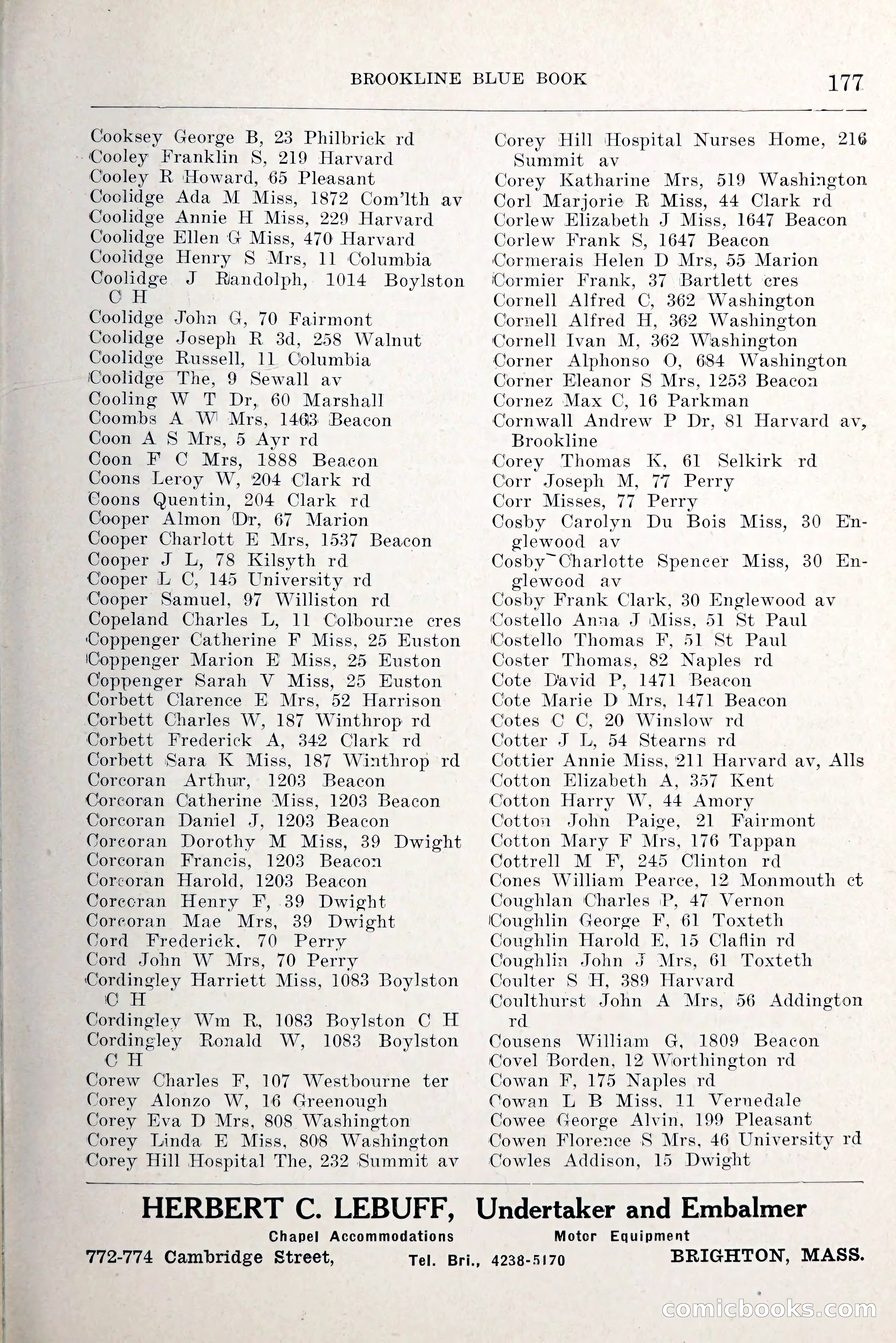 Blue Book of Brookline and Longwood — page 224 of 349