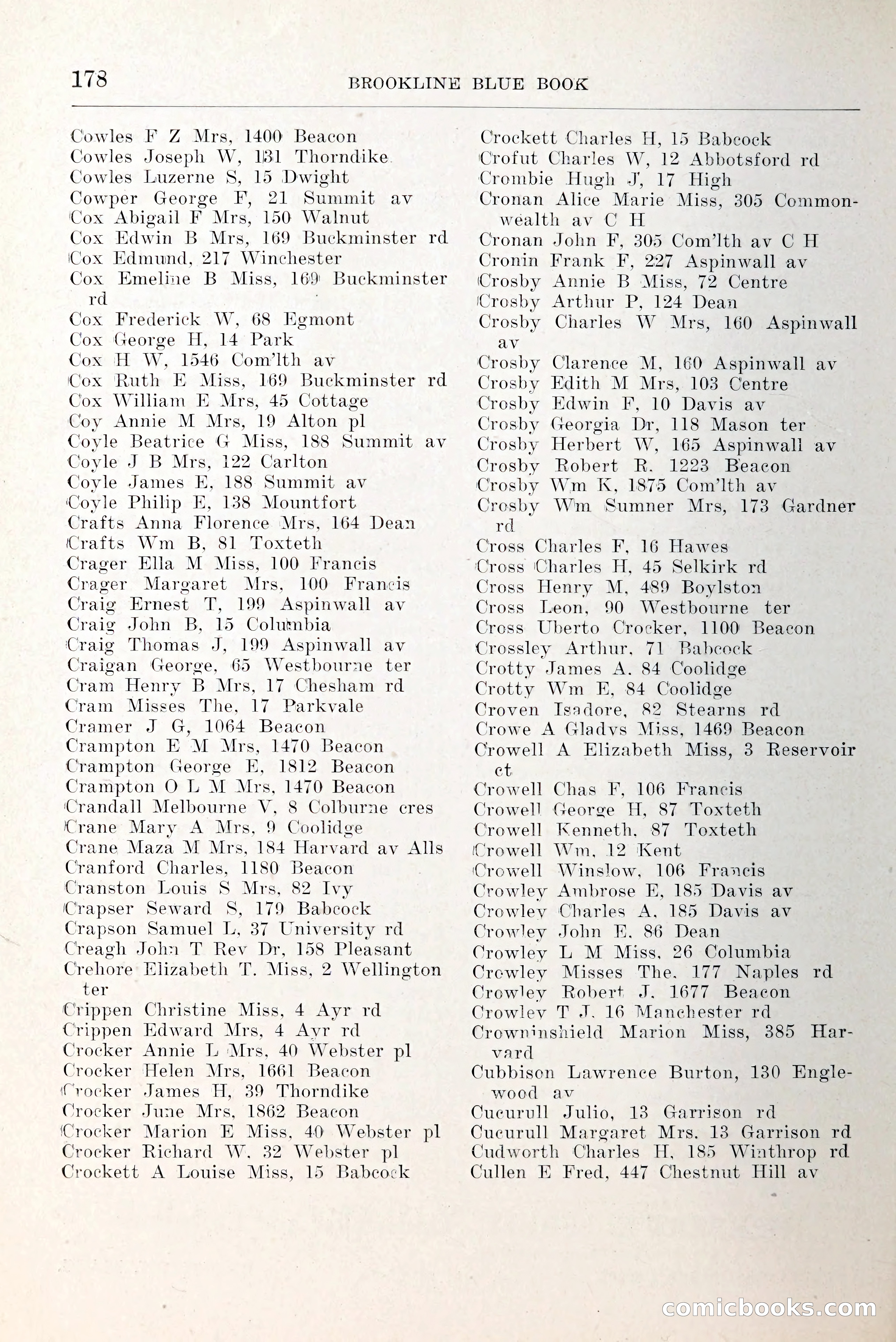 Blue Book of Brookline and Longwood — page 225 of 349