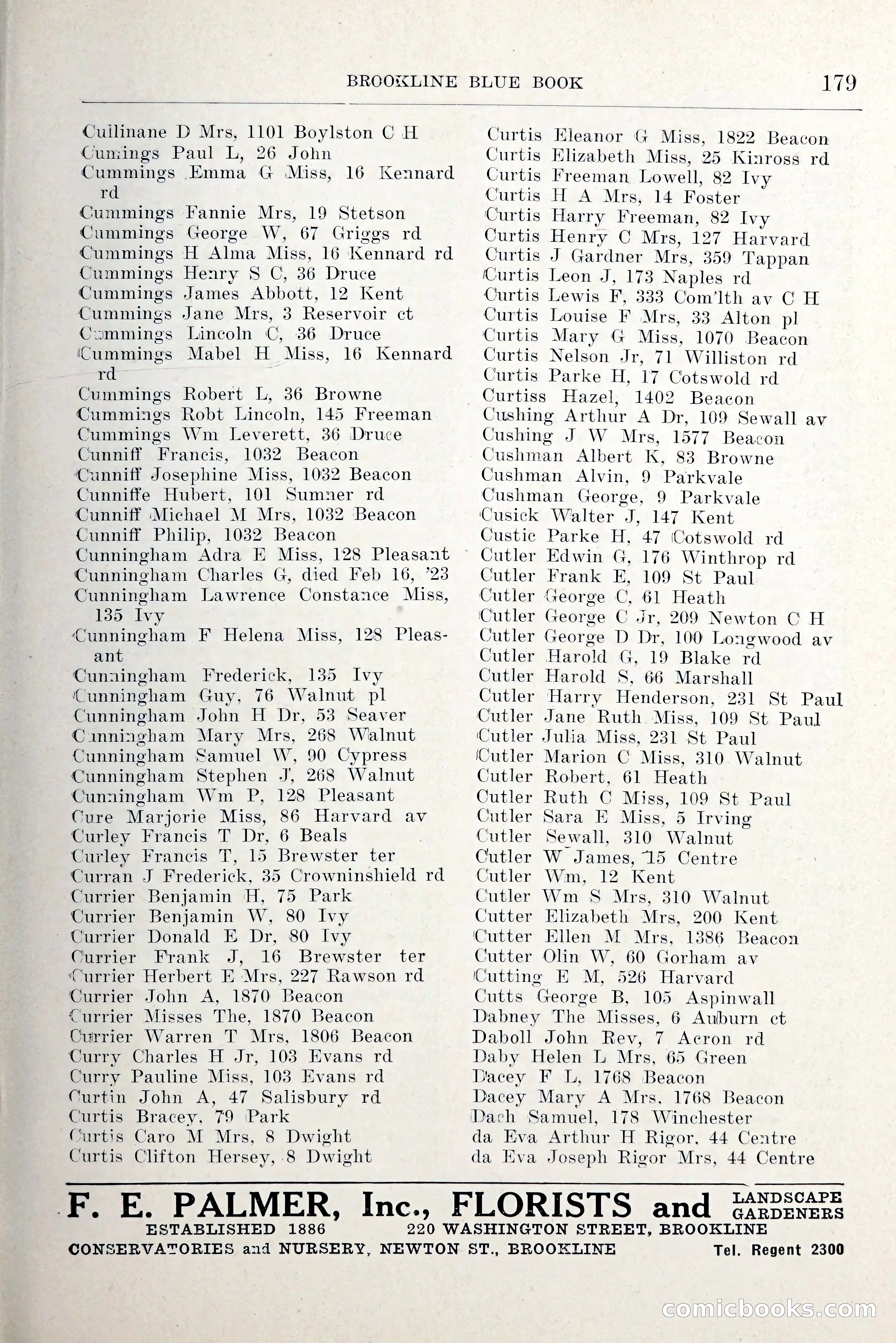 Blue Book of Brookline and Longwood — page 226 of 349