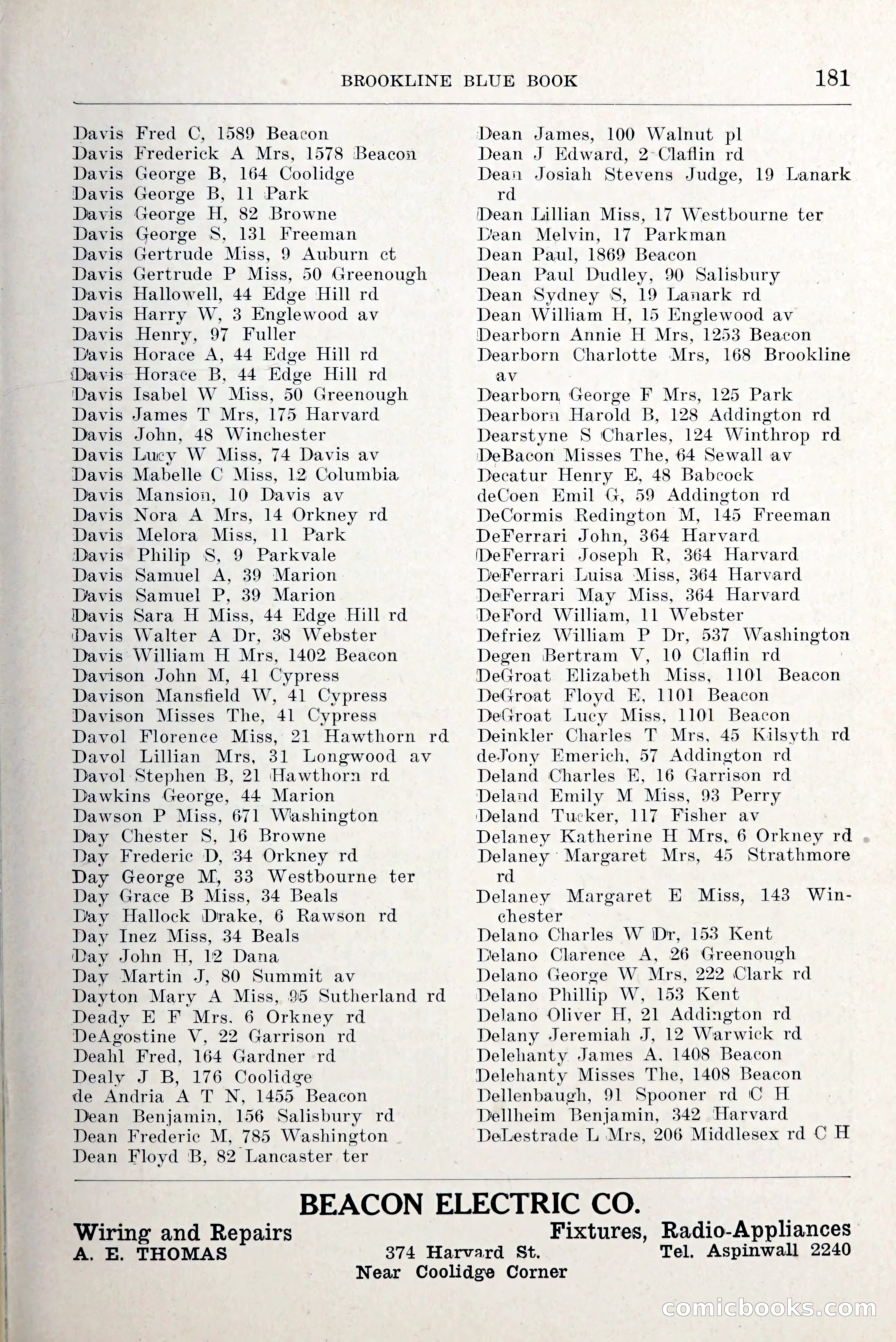 Blue Book of Brookline and Longwood — page 228 of 349