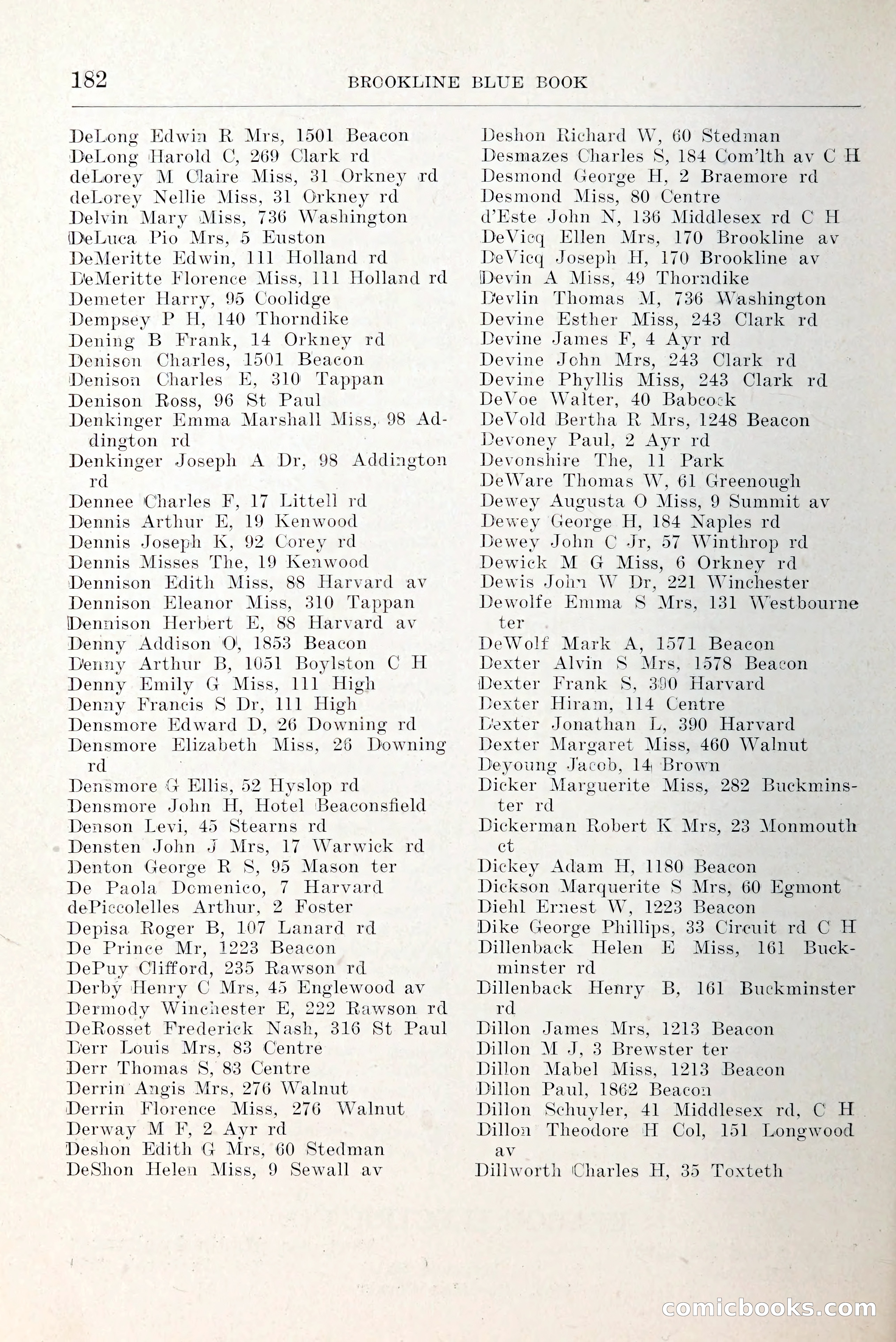 Blue Book of Brookline and Longwood — page 229 of 349
