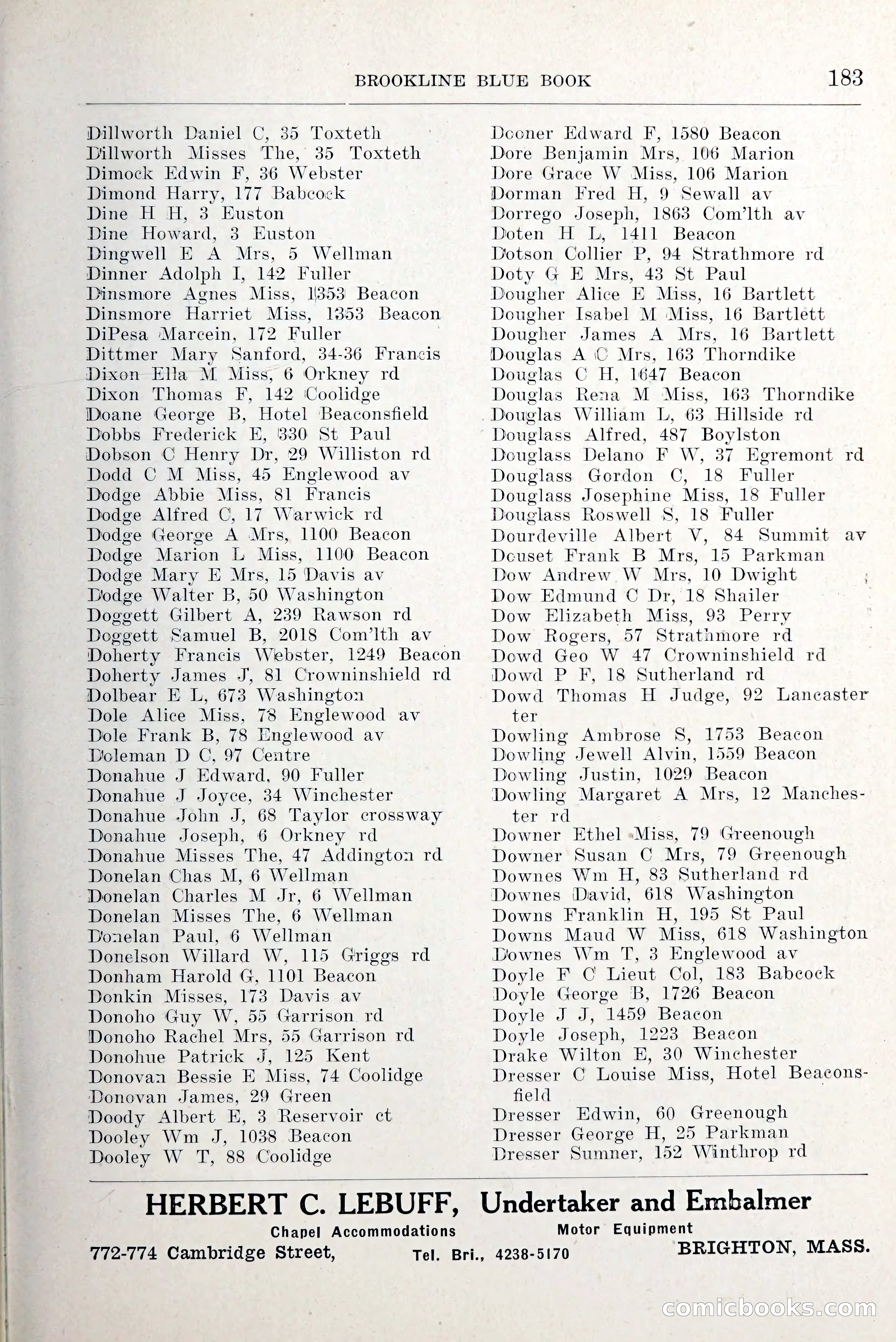 Blue Book of Brookline and Longwood — page 230 of 349