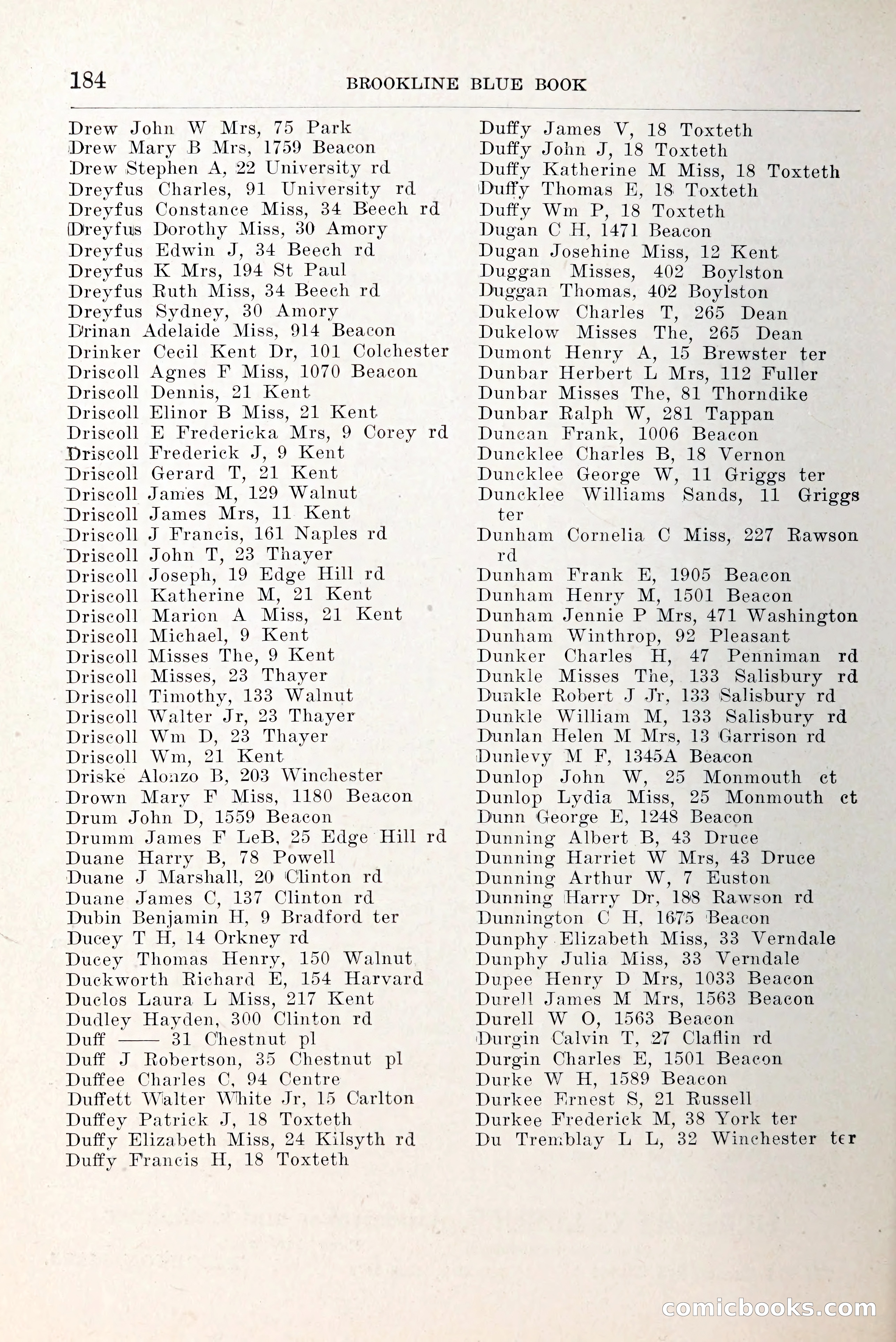 Blue Book of Brookline and Longwood — page 231 of 349