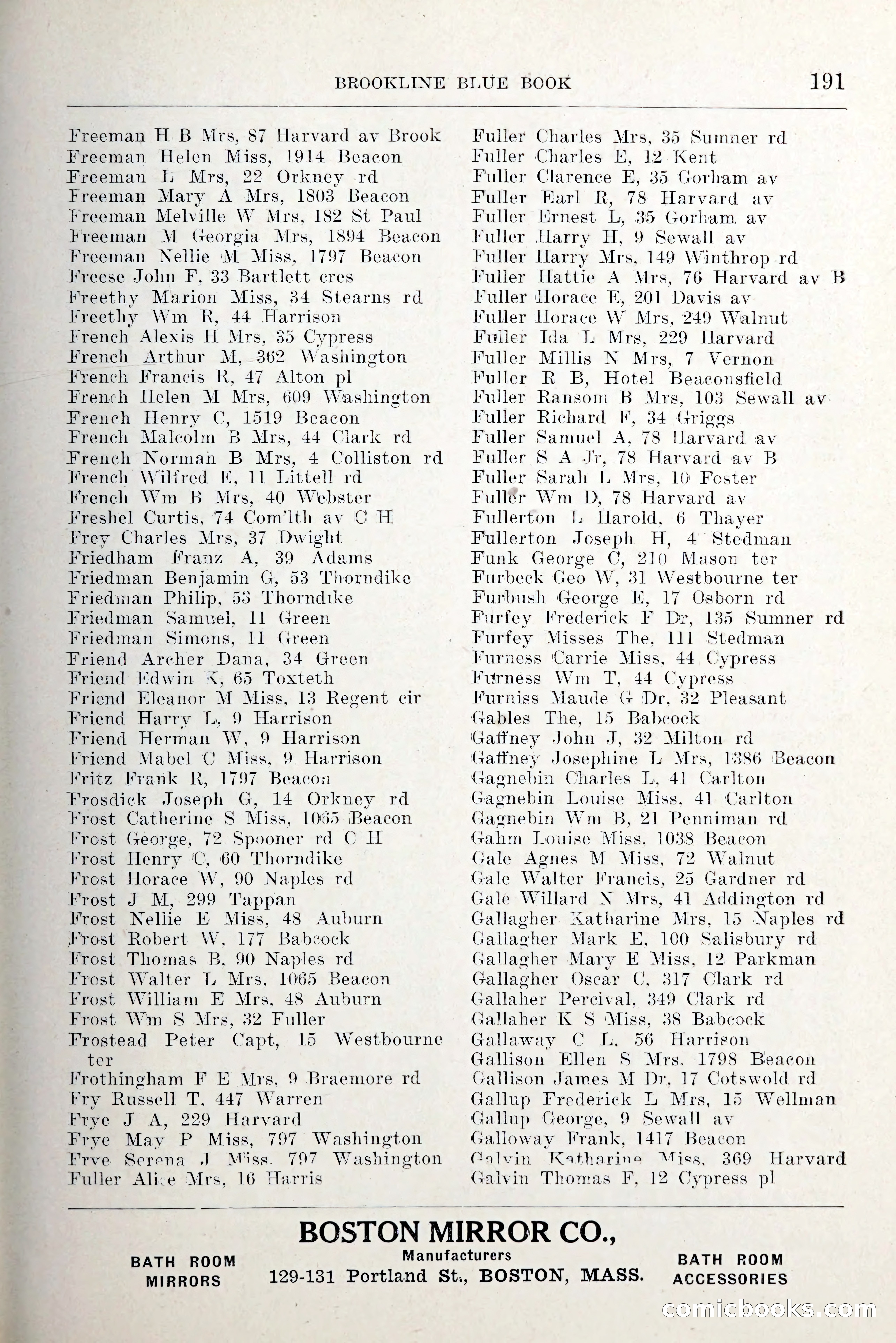 Blue Book of Brookline and Longwood — page 238 of 349