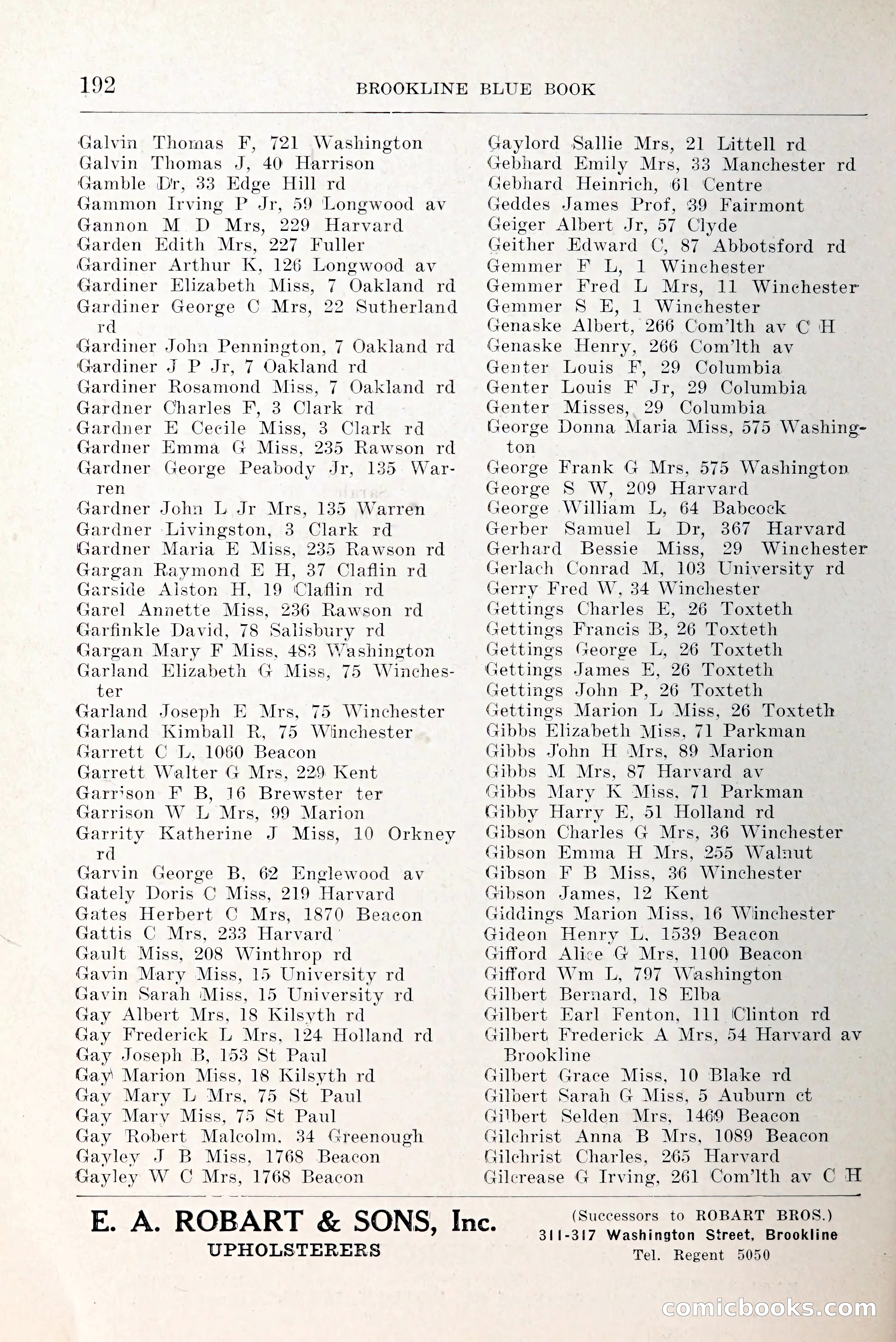 Blue Book of Brookline and Longwood — page 239 of 349