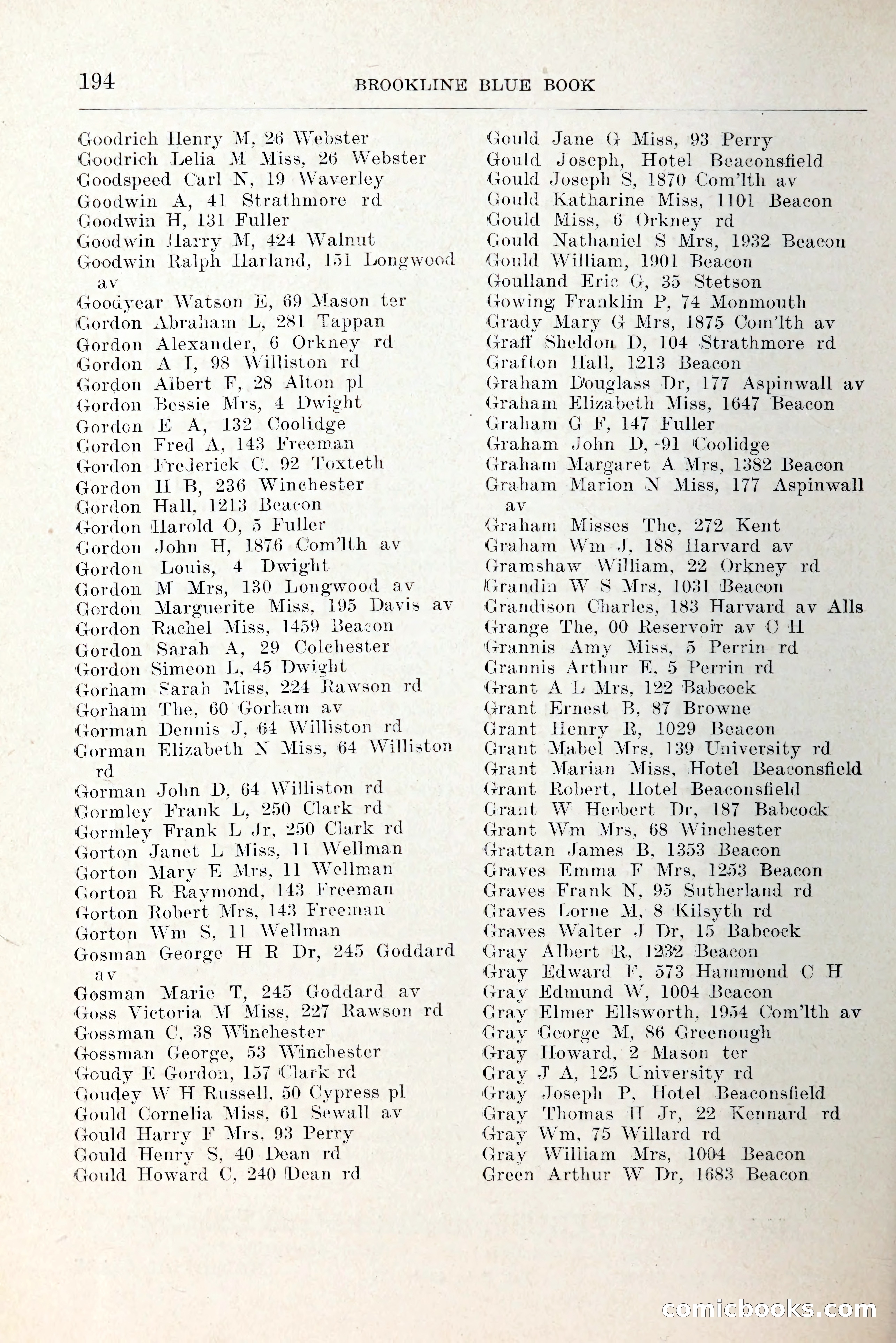 Blue Book of Brookline and Longwood — page 241 of 349