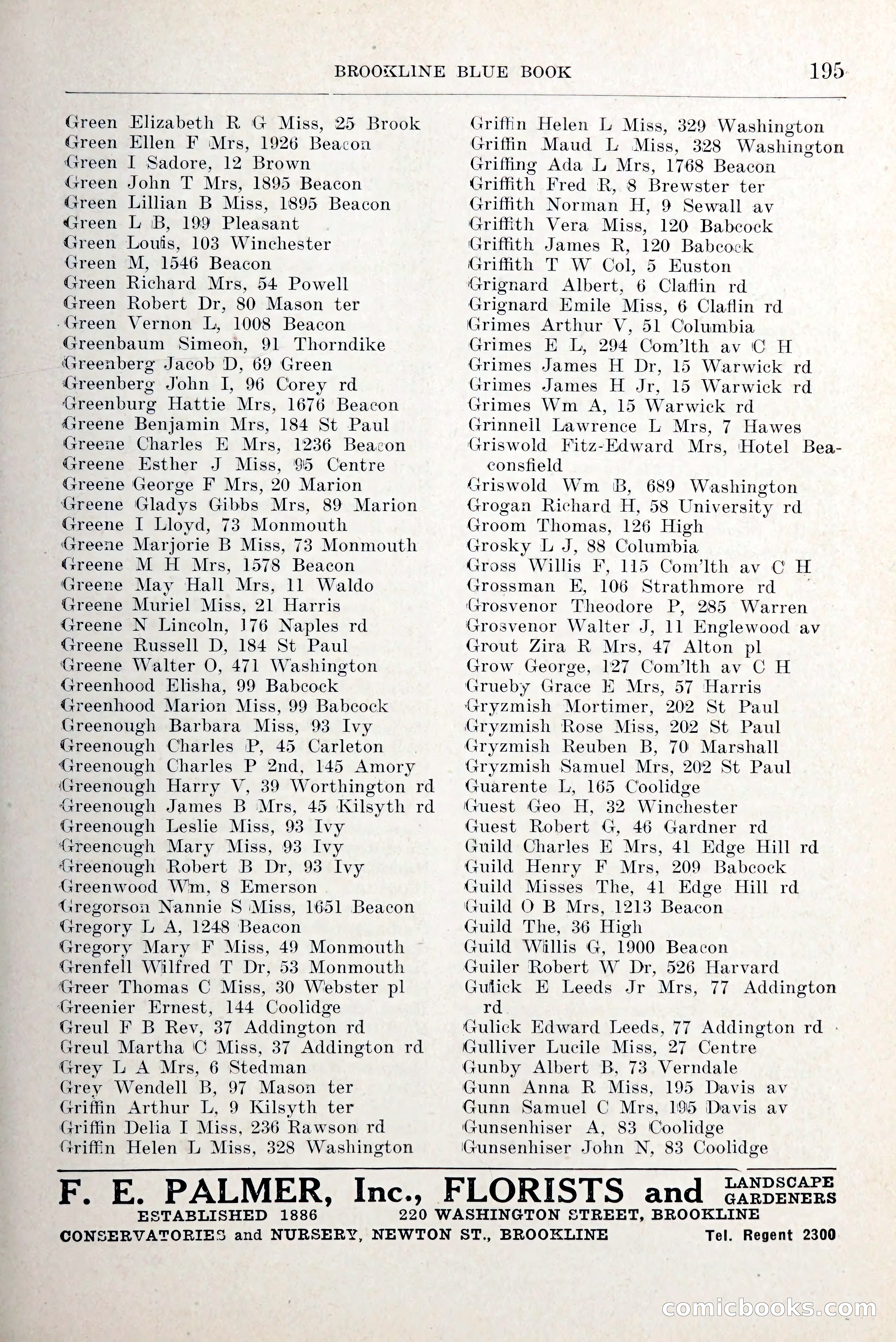 Blue Book of Brookline and Longwood — page 242 of 349