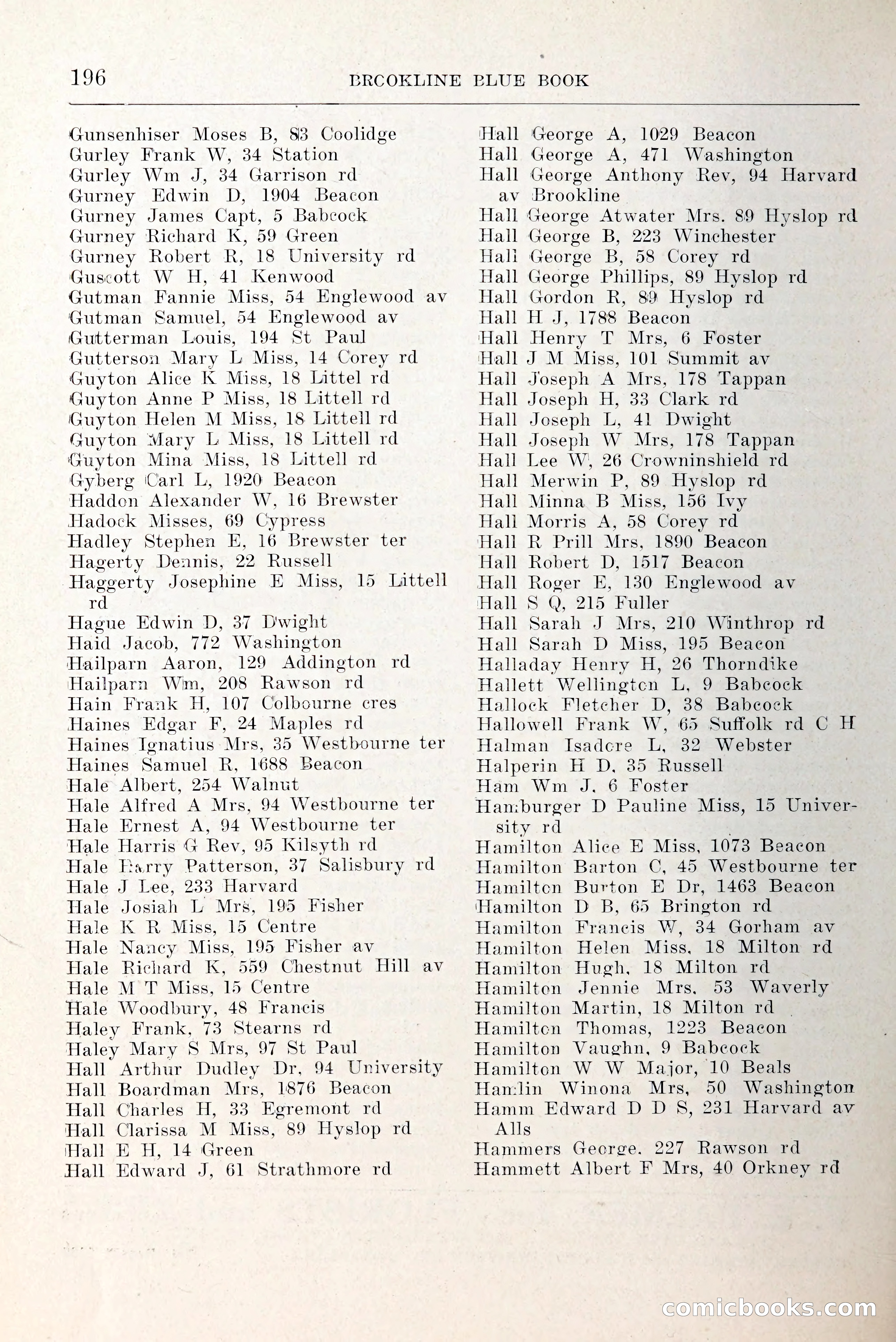Blue Book of Brookline and Longwood — page 243 of 349