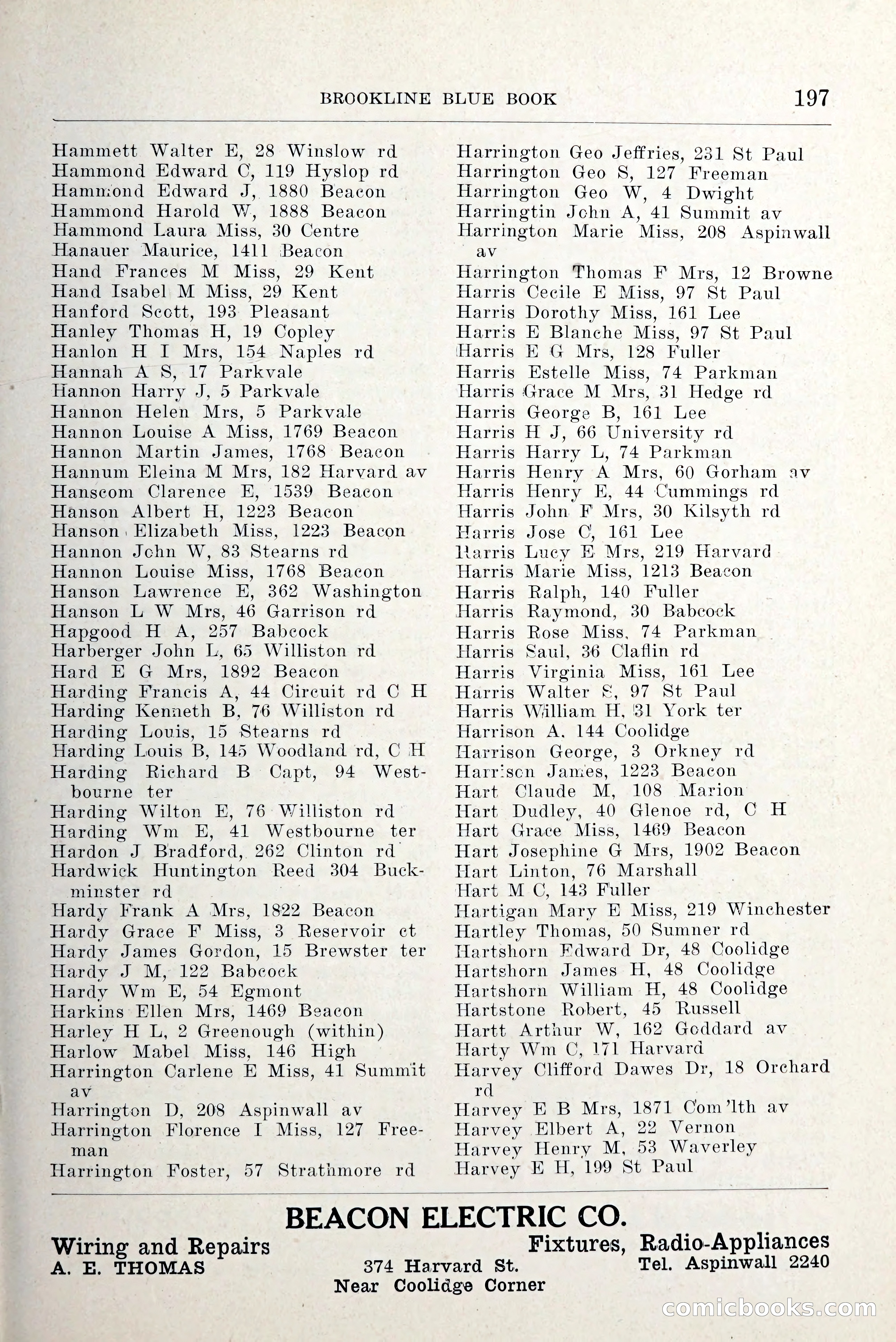 Blue Book of Brookline and Longwood — page 244 of 349