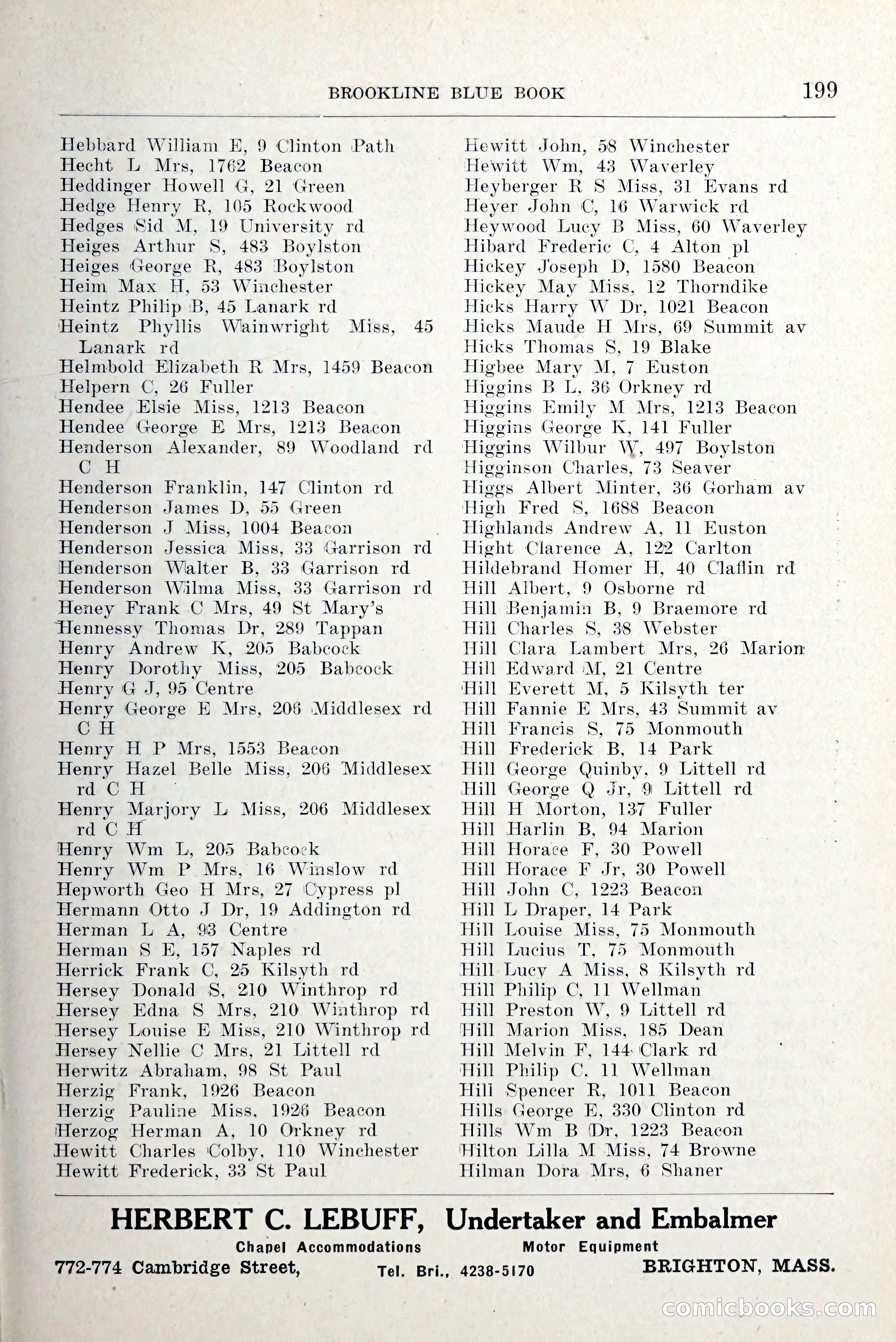 Blue Book of Brookline and Longwood — page 246 of 349