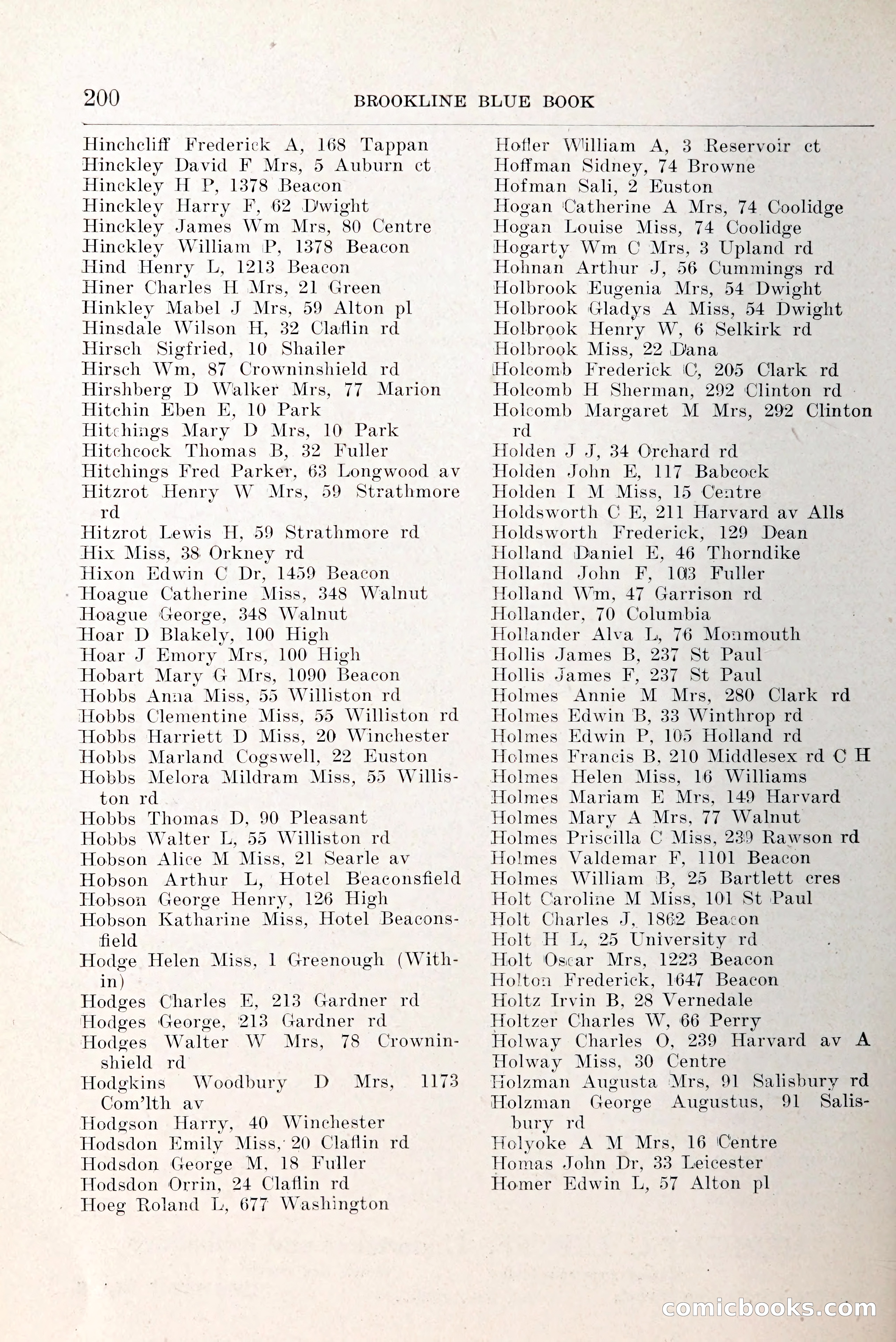 Blue Book of Brookline and Longwood — page 247 of 349