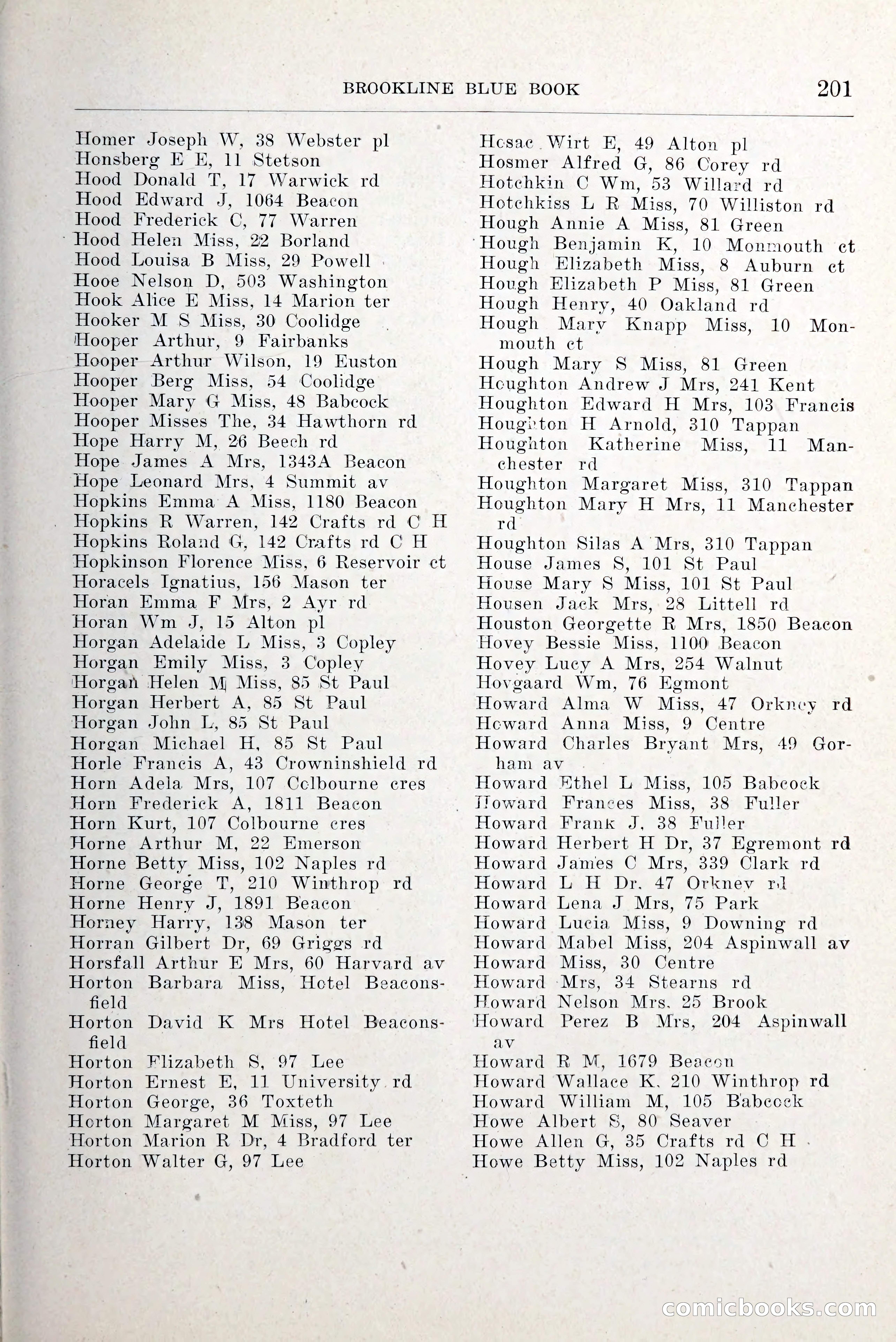 Blue Book of Brookline and Longwood — page 248 of 349