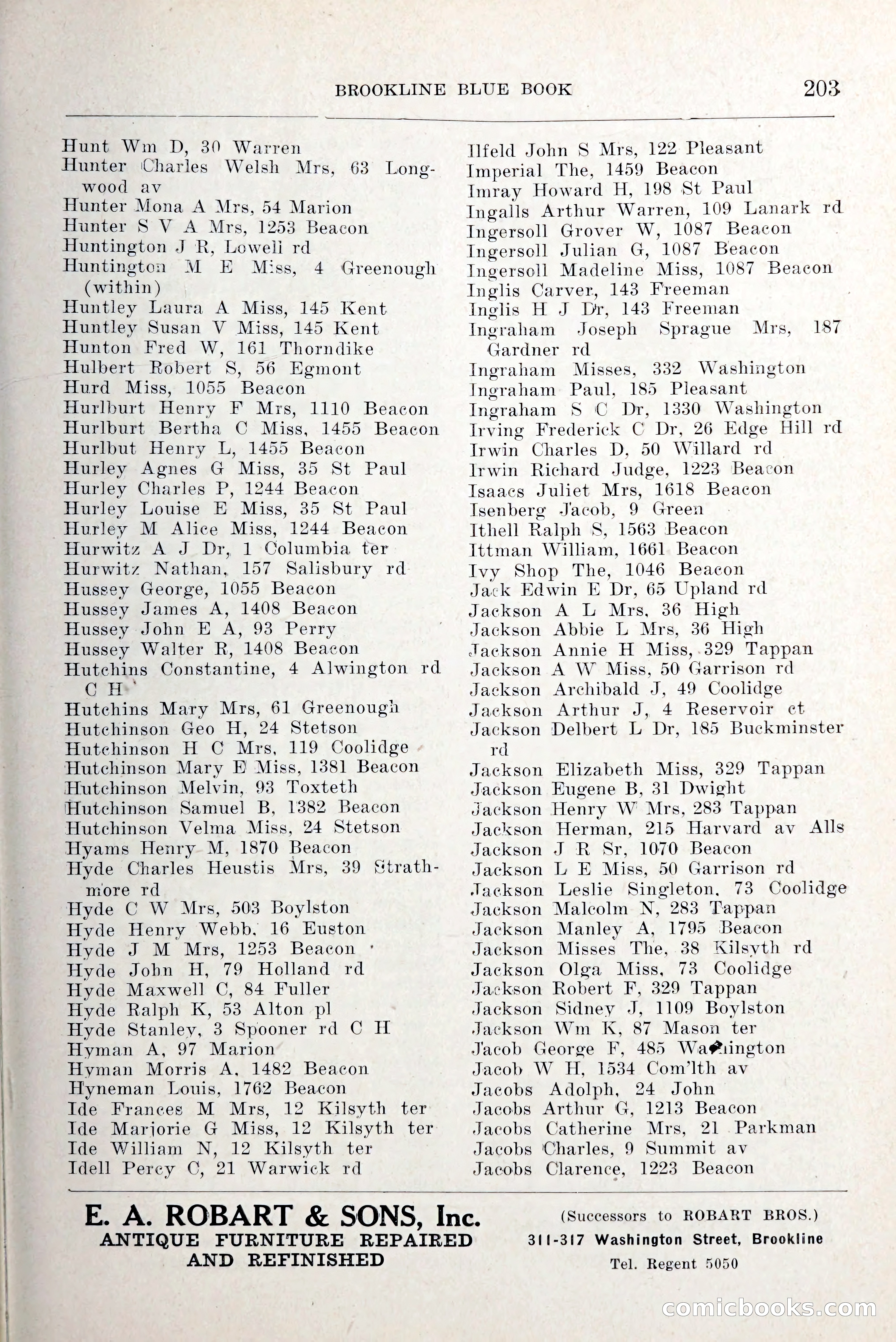 Blue Book of Brookline and Longwood — page 250 of 349