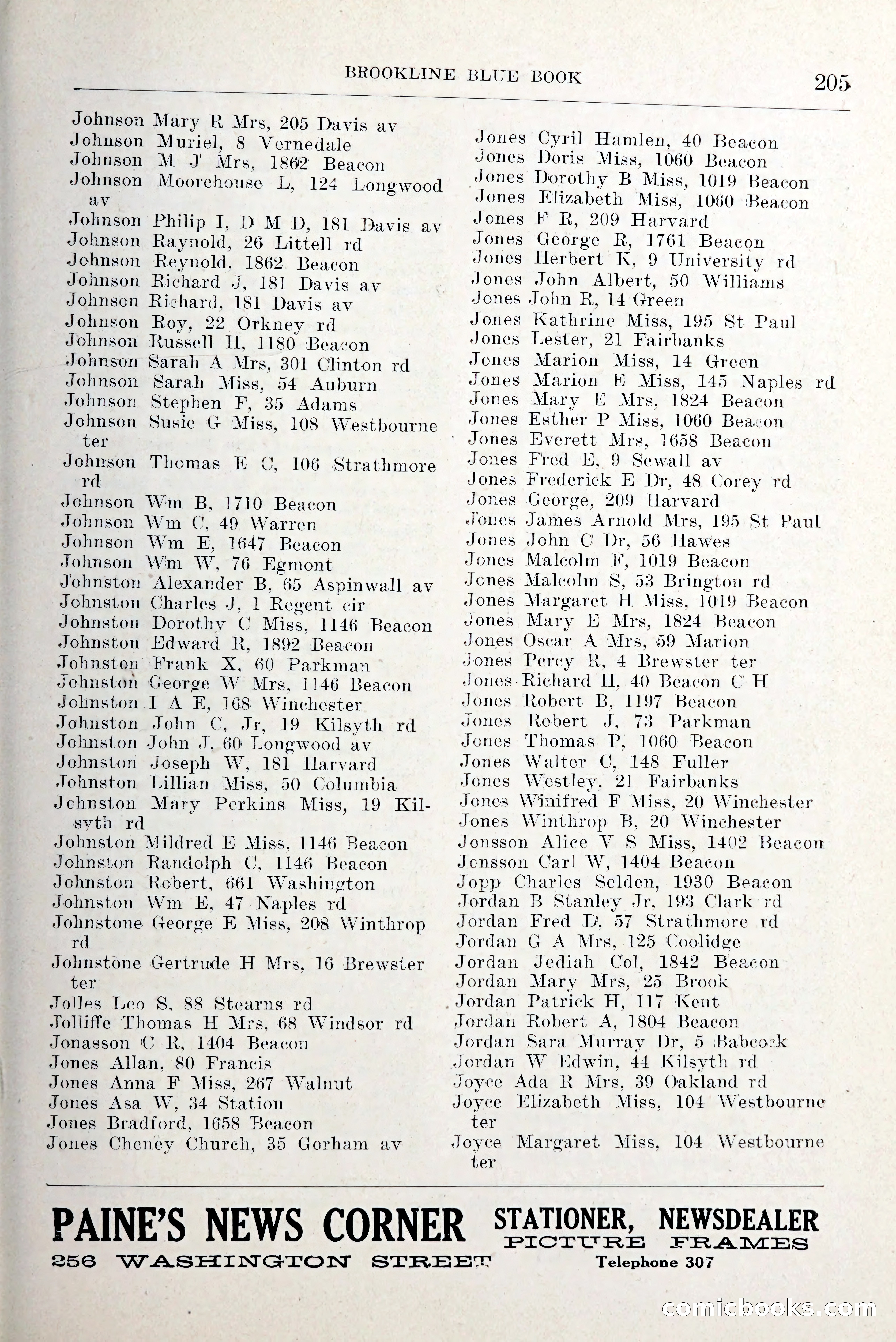 Blue Book of Brookline and Longwood — page 252 of 349