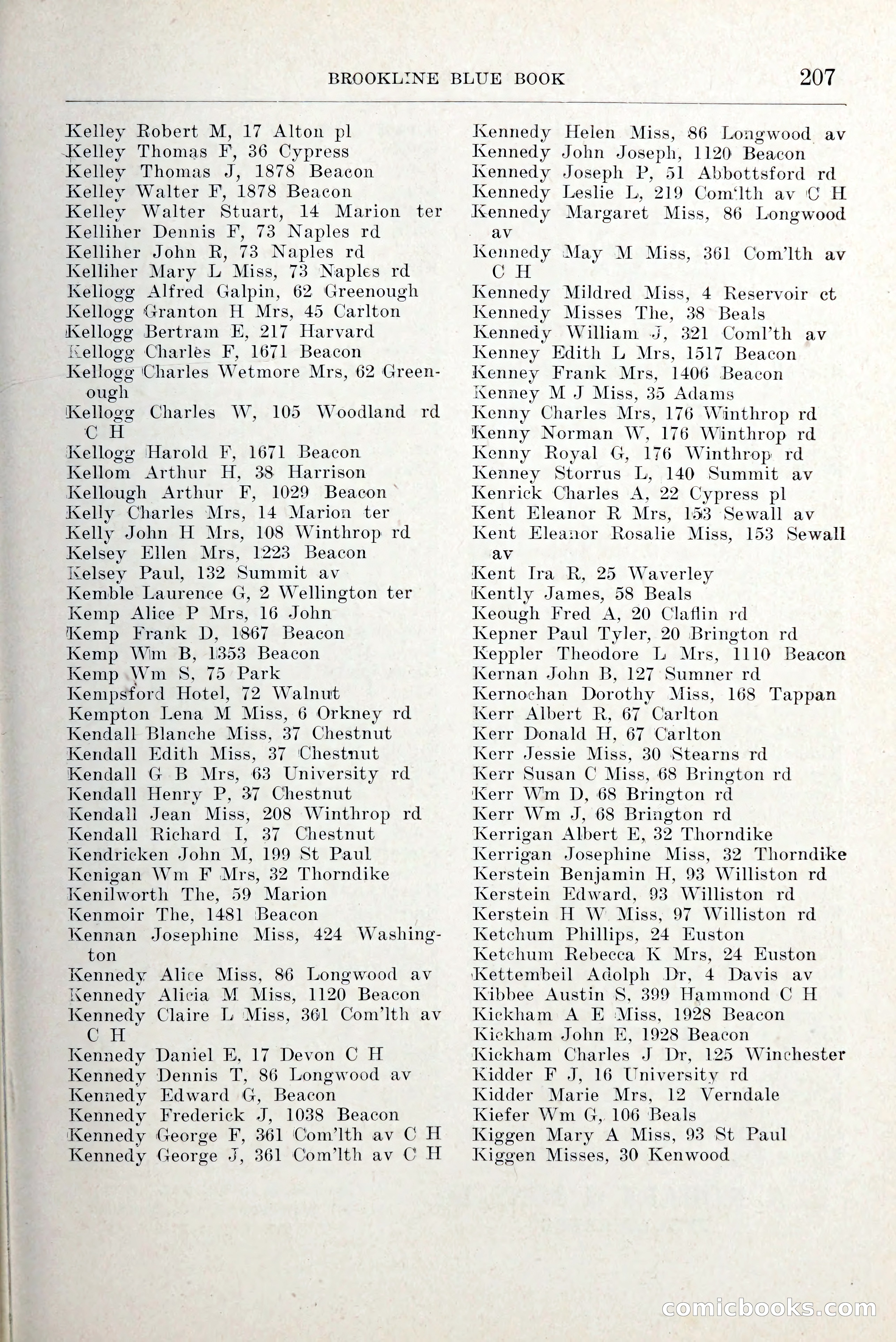 Blue Book of Brookline and Longwood — page 254 of 349