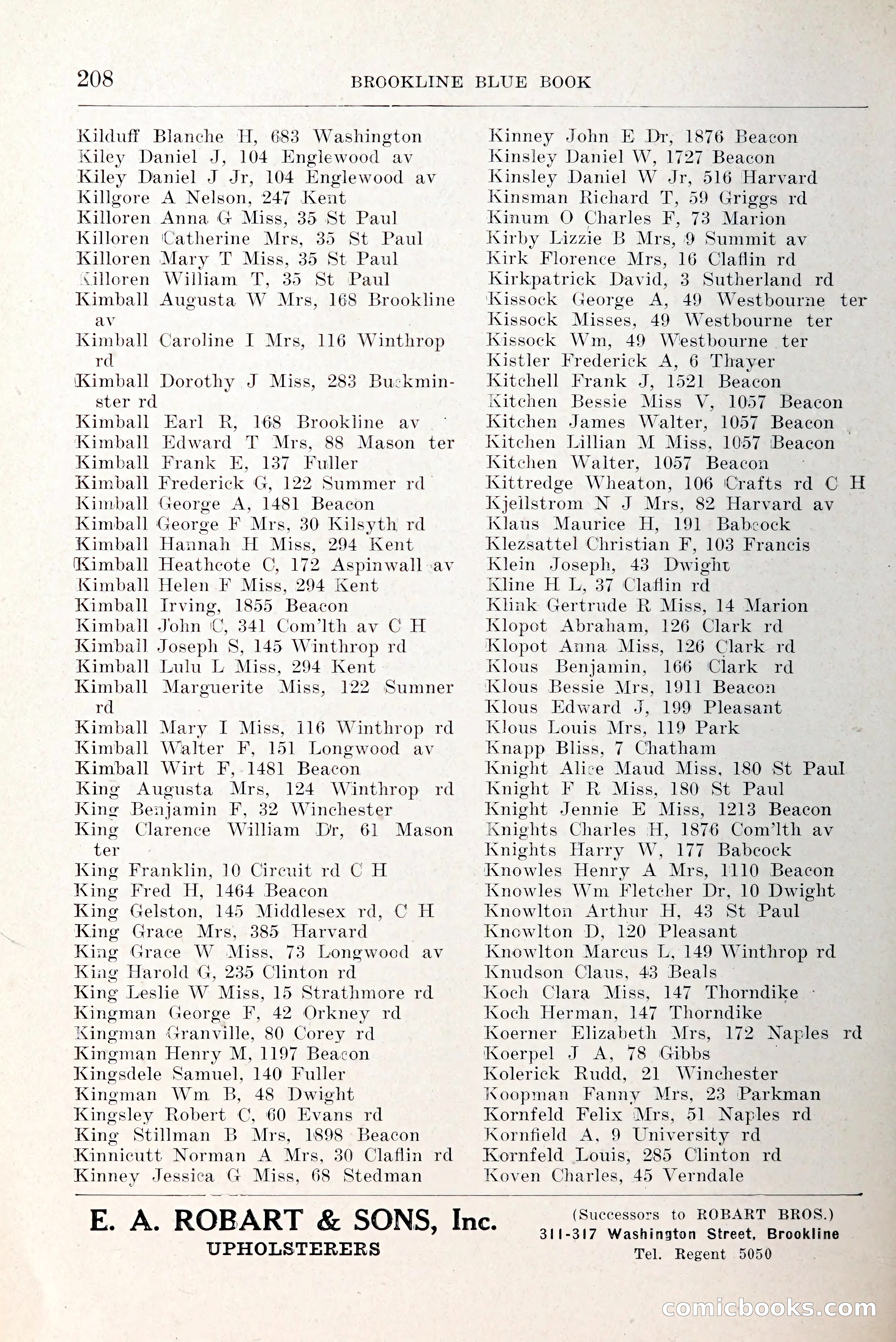 Blue Book of Brookline and Longwood — page 255 of 349